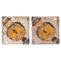 Pair of Rare Antique Italian Tiles