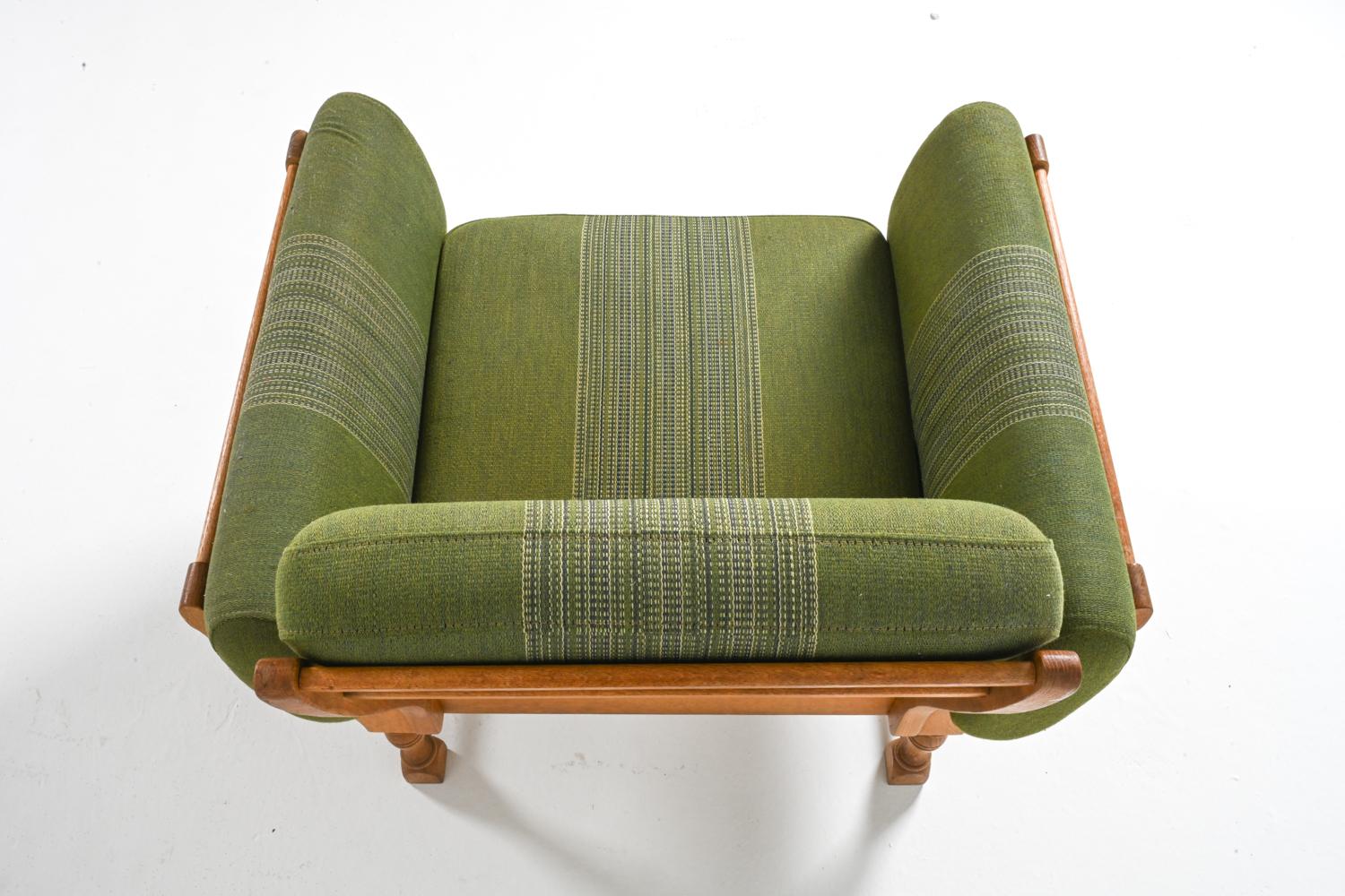 Coppia di rare poltrone in Oak di Henning Kjaernulf, Danimarca, anni '70 circa in vendita 4
