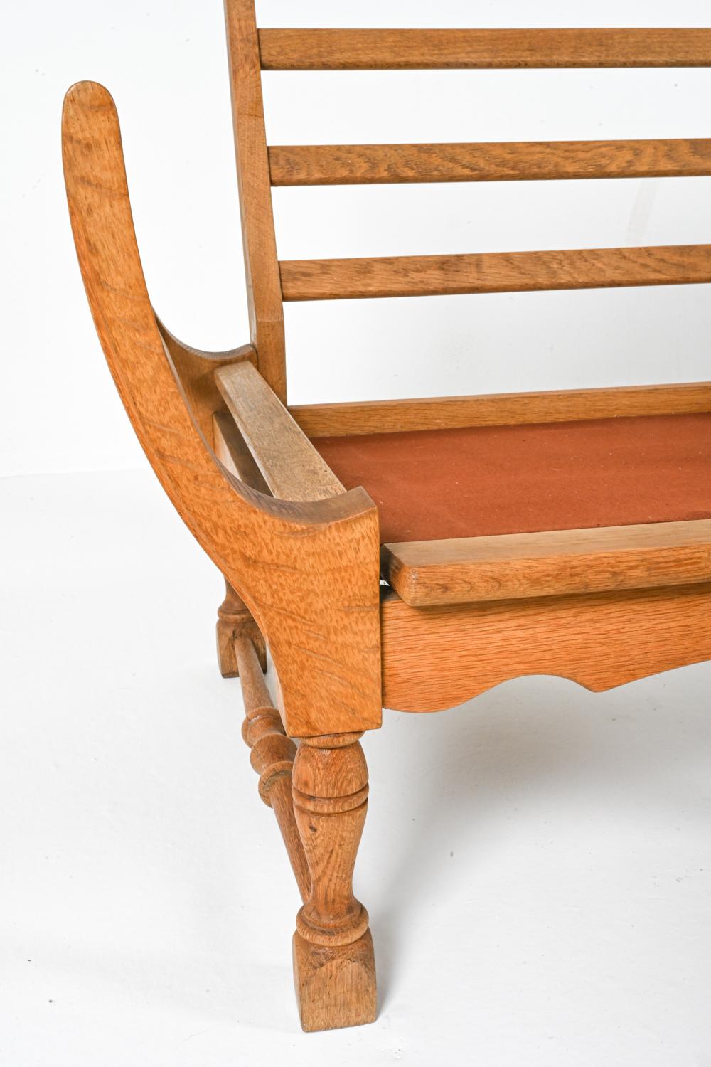 Coppia di rare poltrone in Oak di Henning Kjaernulf, Danimarca, anni '70 circa in vendita 8