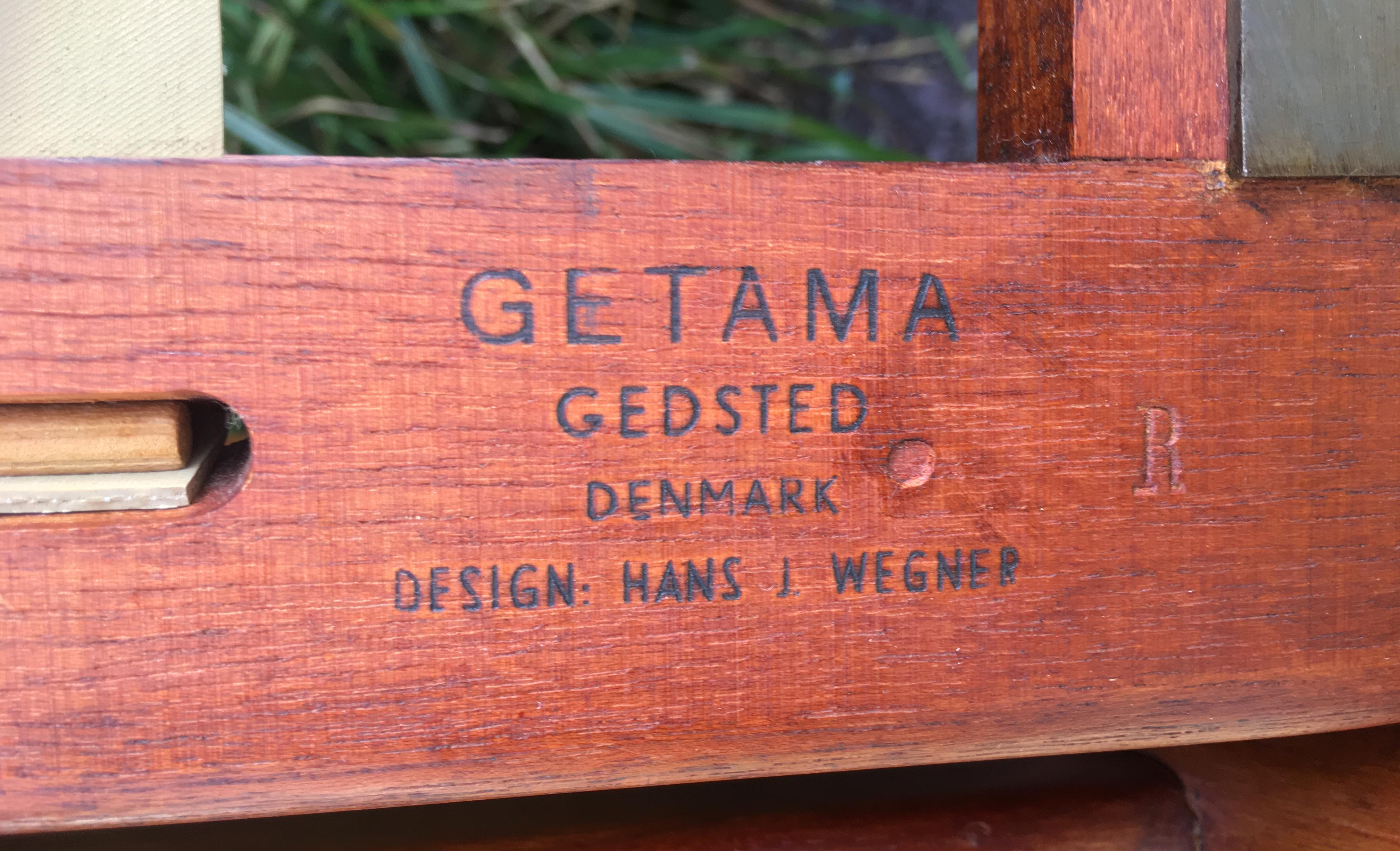 Danish Pair of Rare Oak GE270 Armchairs by Hans J Wegner for GETAMA