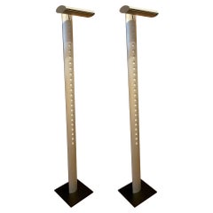 Pair of Rare Postmodern Floor Lamps by Ligne Roset Extensia Fluo Torchiere
