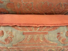 Pair of Rare Quilted Fortuny Pillows with Tassel Motif, Italy