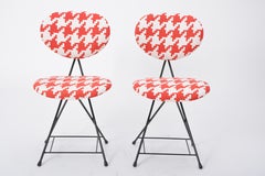 Pair of Reupholstered Dutch Mid-Century Modern F & T Chairs by Rob Parry
