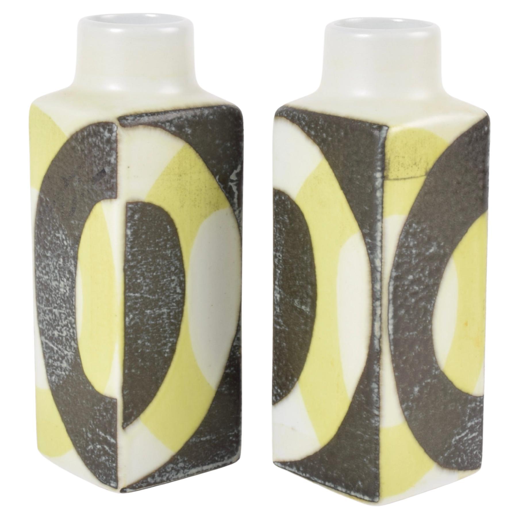 Pair of Rare Royal Copenhagen Small Baca Vases by Johanne Gerber, Danish 1970s For Sale