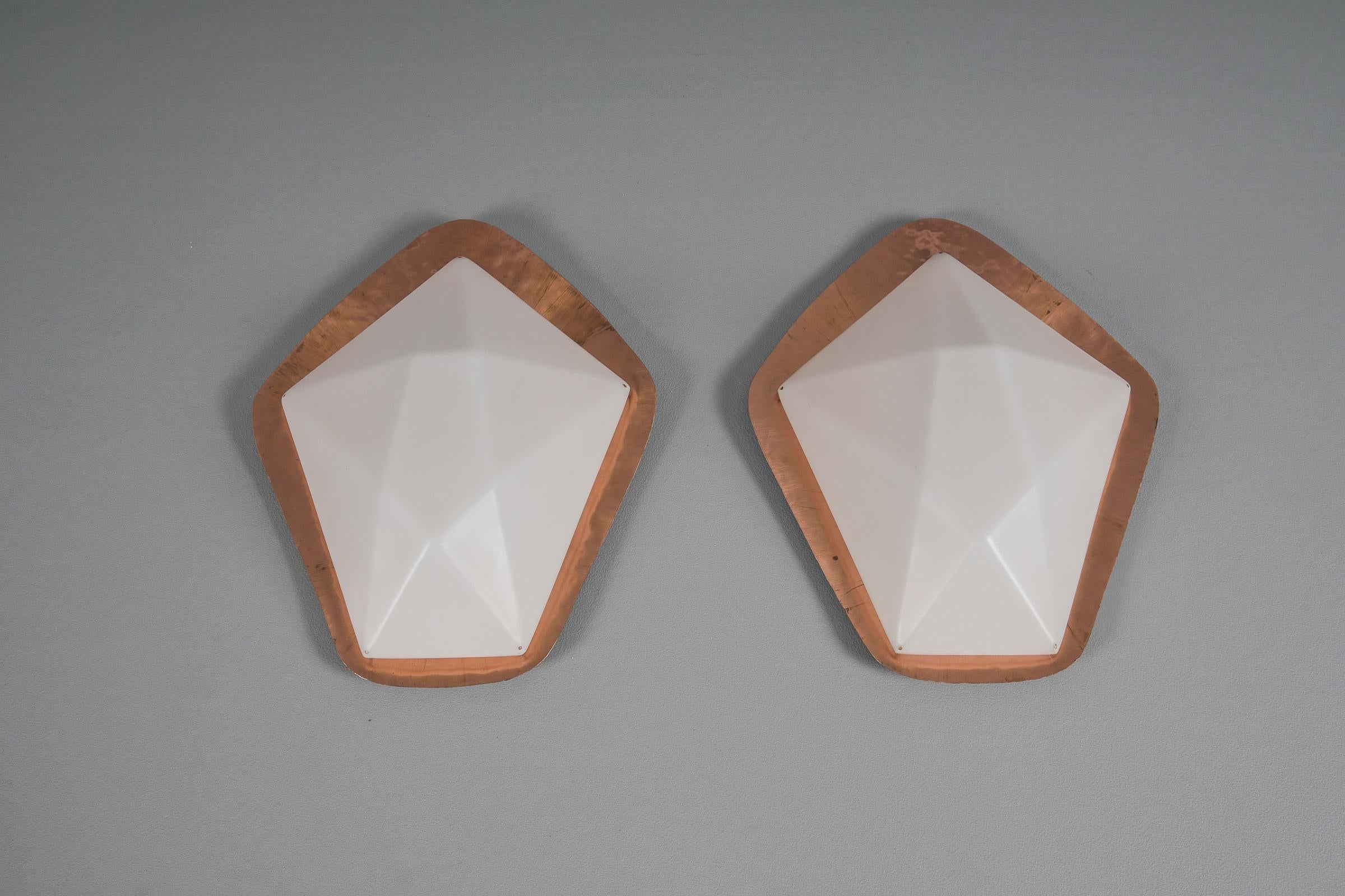 Mid-Century Modern Pair of Rare Rudolf Steiner School Anthroposophical Wall Fixture 1960 For Sale