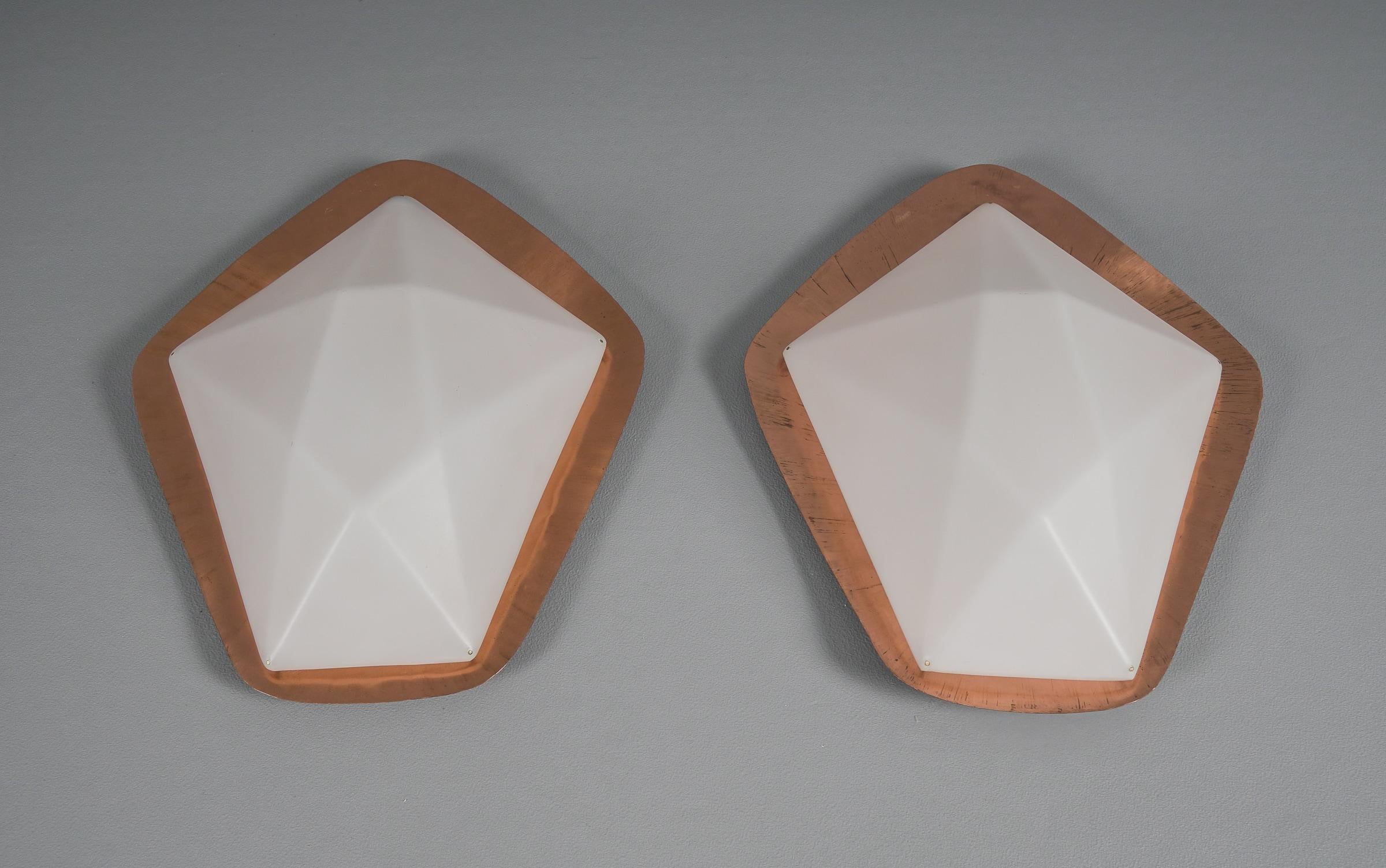 Swiss Pair of Rare Rudolf Steiner School Anthroposophical Wall Fixture 1960 For Sale