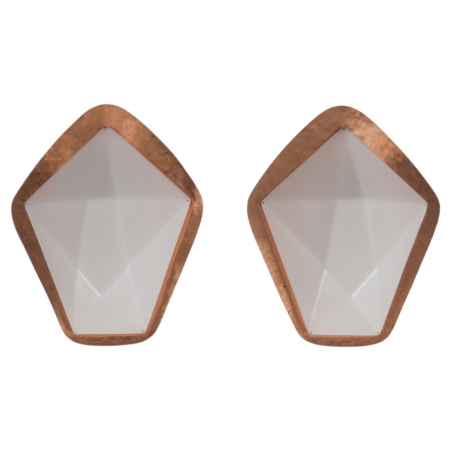 Pair of Rare Rudolf Steiner School Anthroposophical Wall Fixture 1960