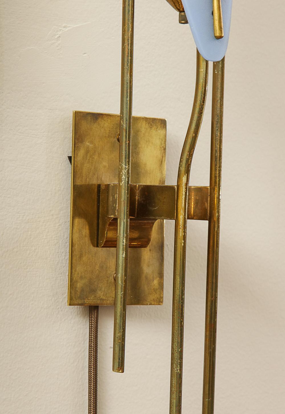 Pair of Rare Sconces by Max Ingrand for Fontana Arte In Good Condition In New York, NY