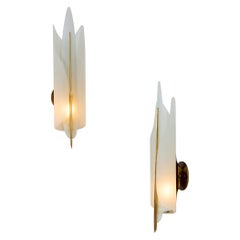 Coppia di rari lampadari di Max Ingrand per Fontana Arte