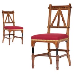 Antique A Pair of Rare Side Chairs