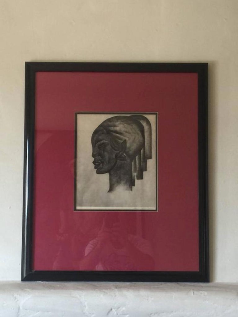 Pair of Rare Signed Art Deco Lithographs by Boris Lovet-Lorski In Good Condition For Sale In Los Angeles, CA