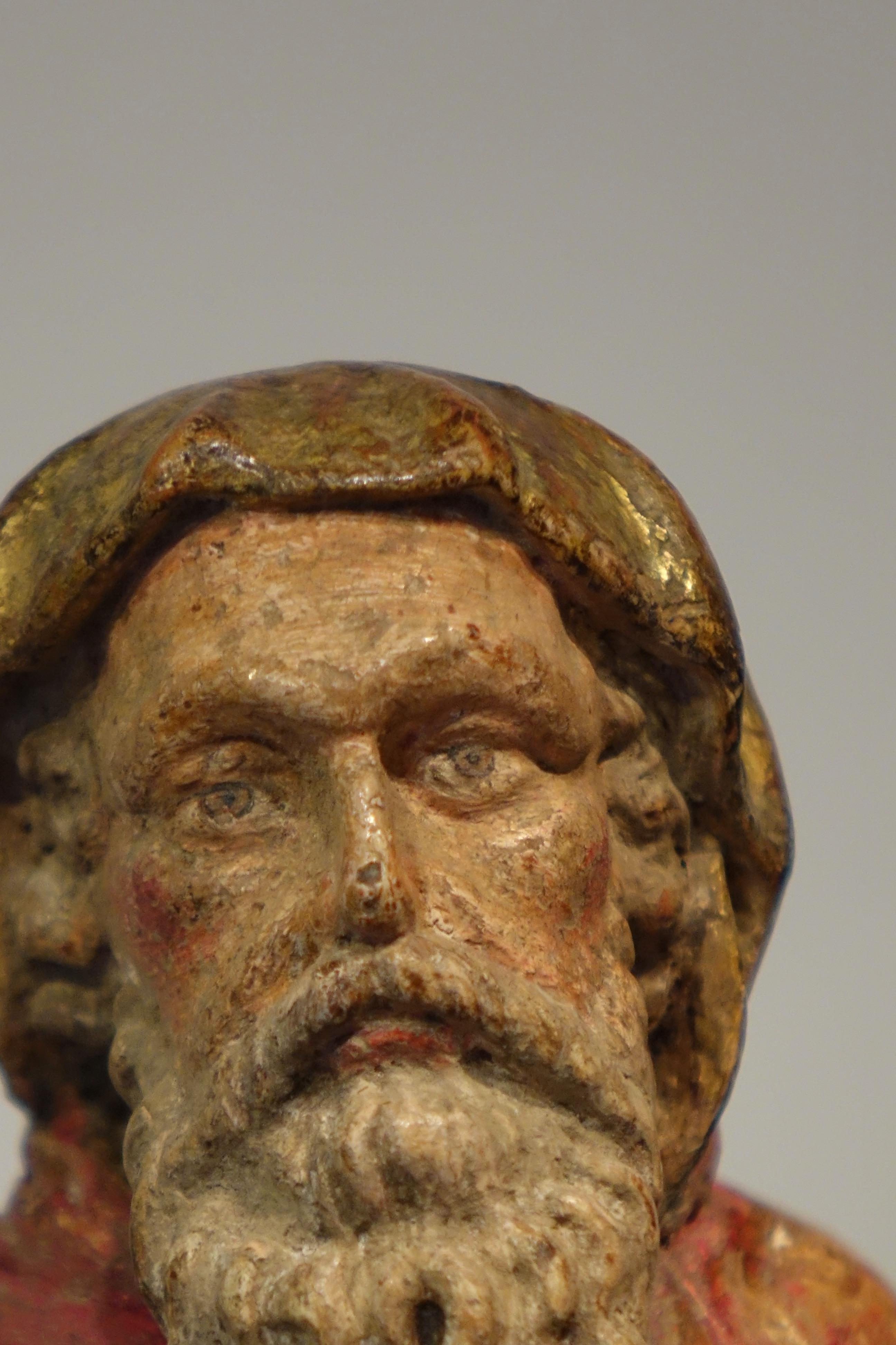 Coppia di rare statue, Noè e David, Fiandre, inizio XVI secolo in vendita 3