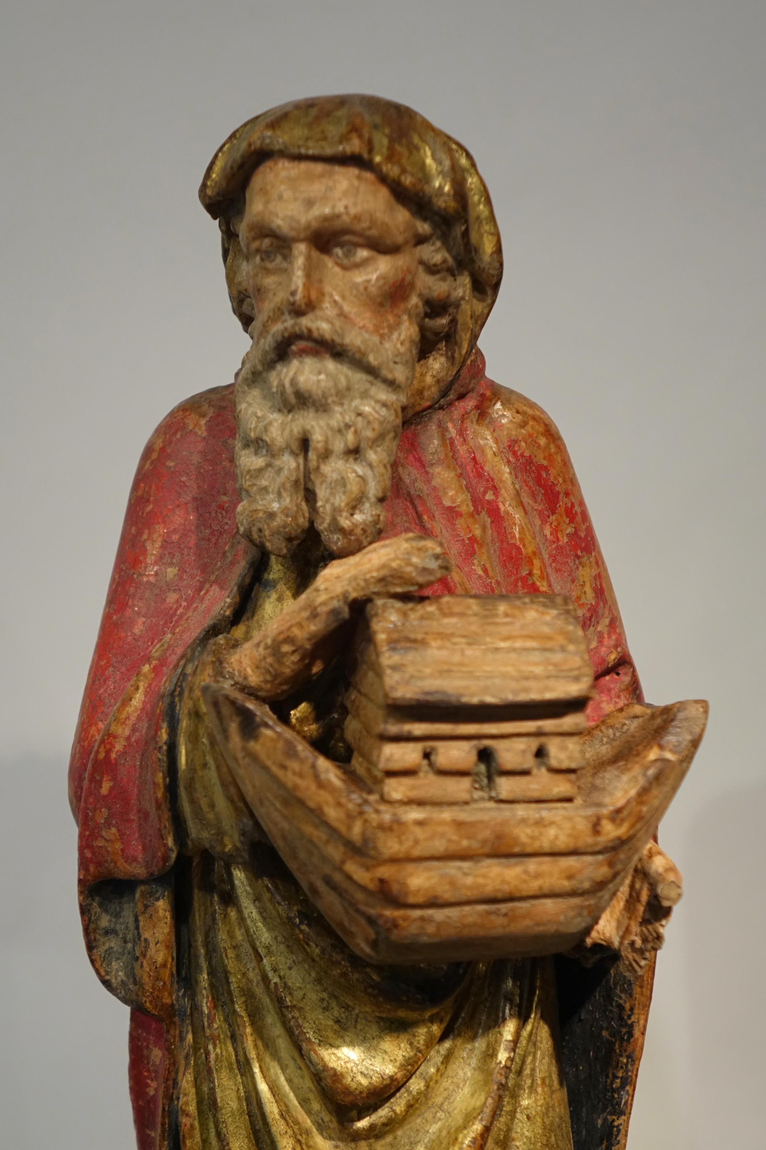 Coppia di rare statue, Noè e David, Fiandre, inizio XVI secolo in vendita 1