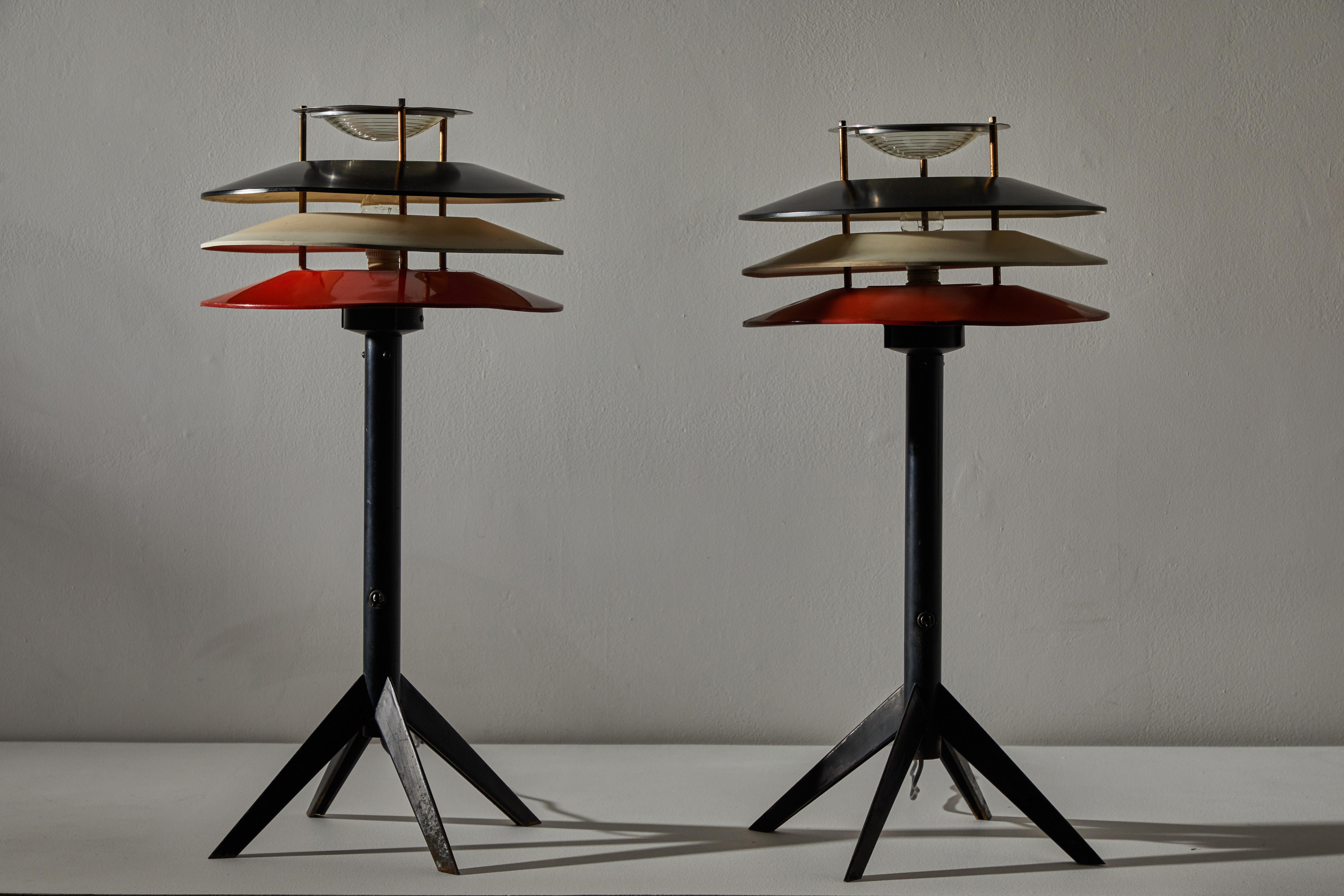 Italian Pair of Rare Stilnovo Table Lamps