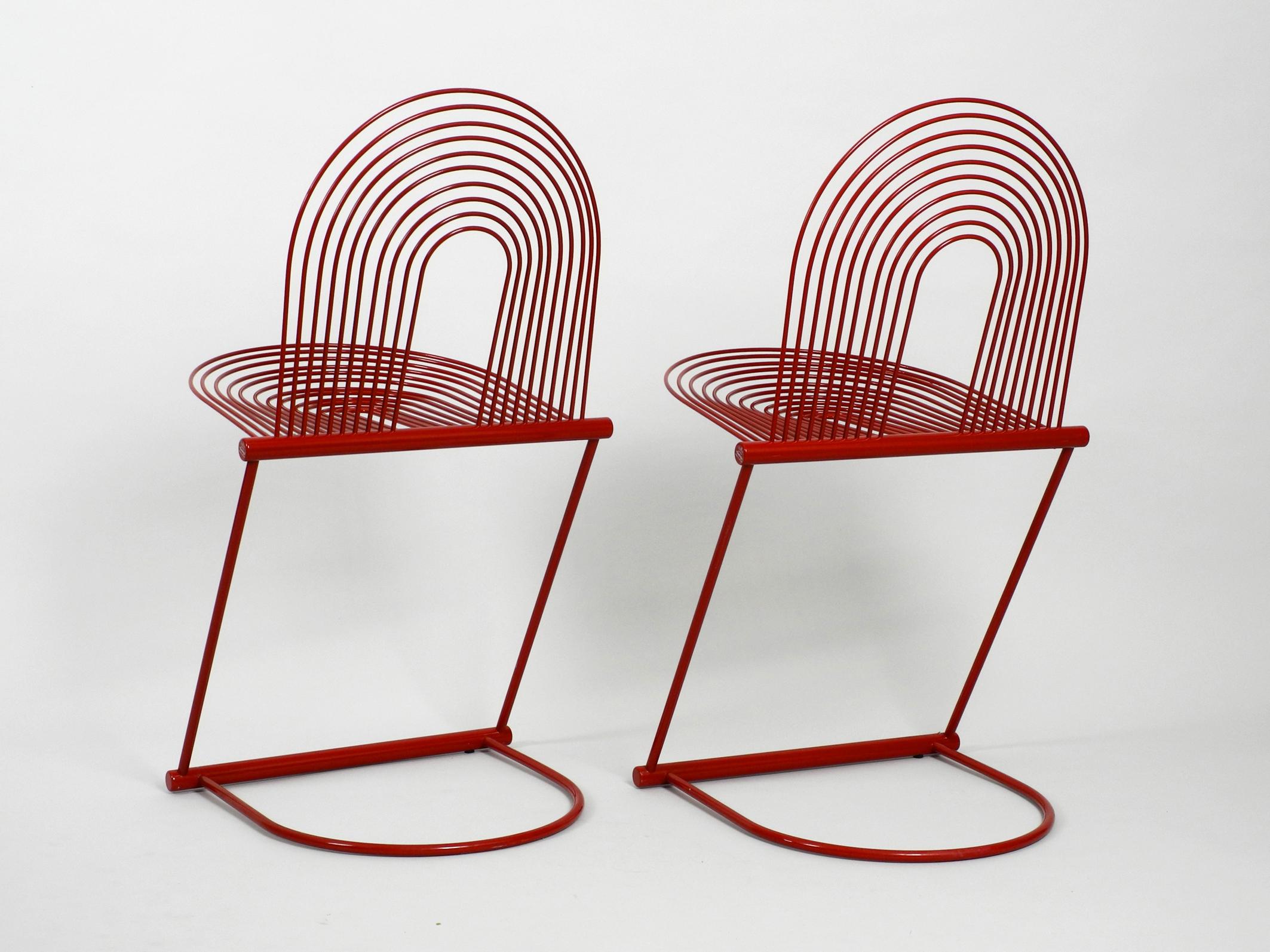 Pair of Rare Swing Chairs Jutta and Herbert Ohl for Rosenthal Studio Linie, 1982 5