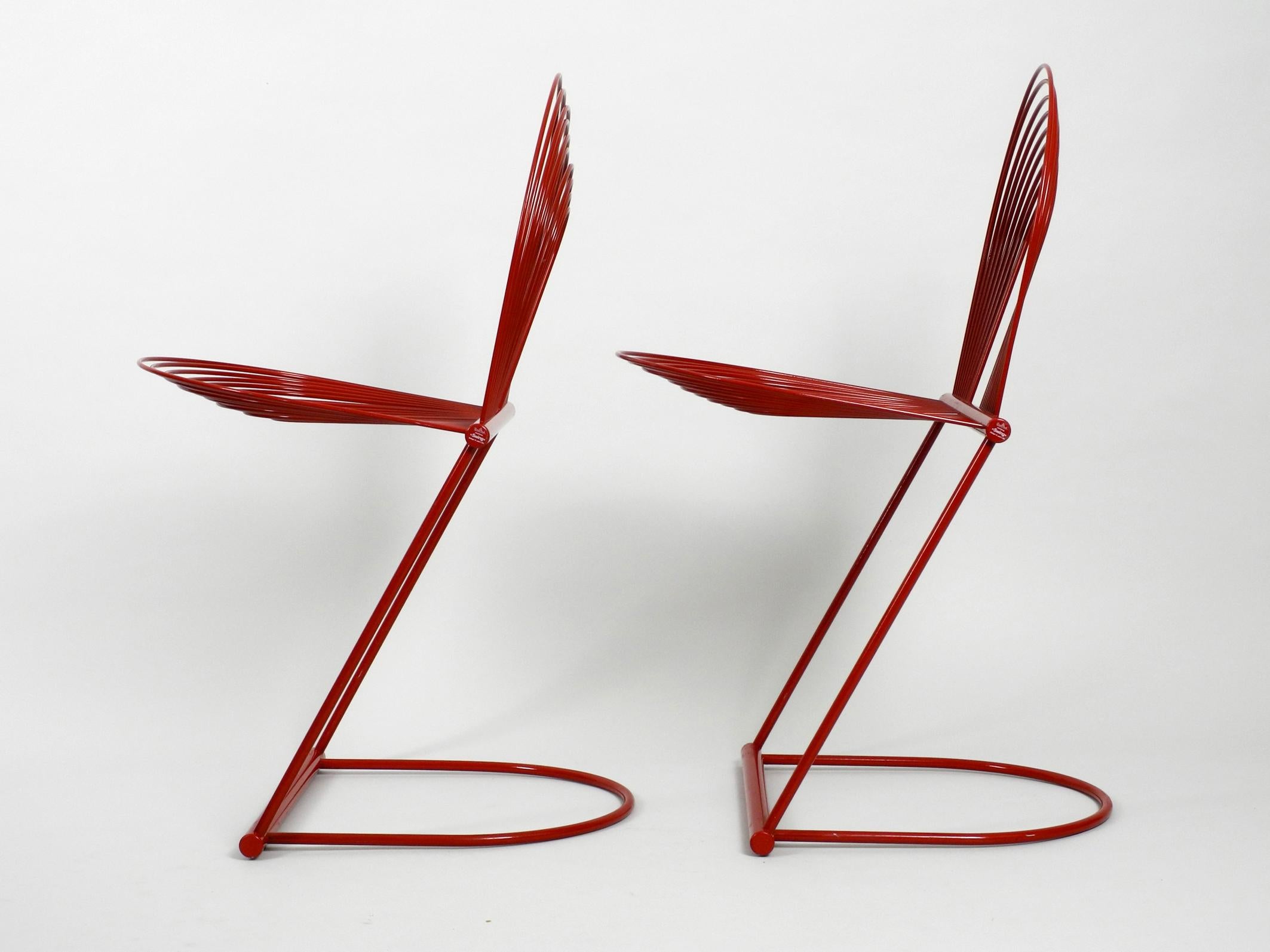 Pair of Rare Swing Chairs Jutta and Herbert Ohl for Rosenthal Studio Linie, 1982 6