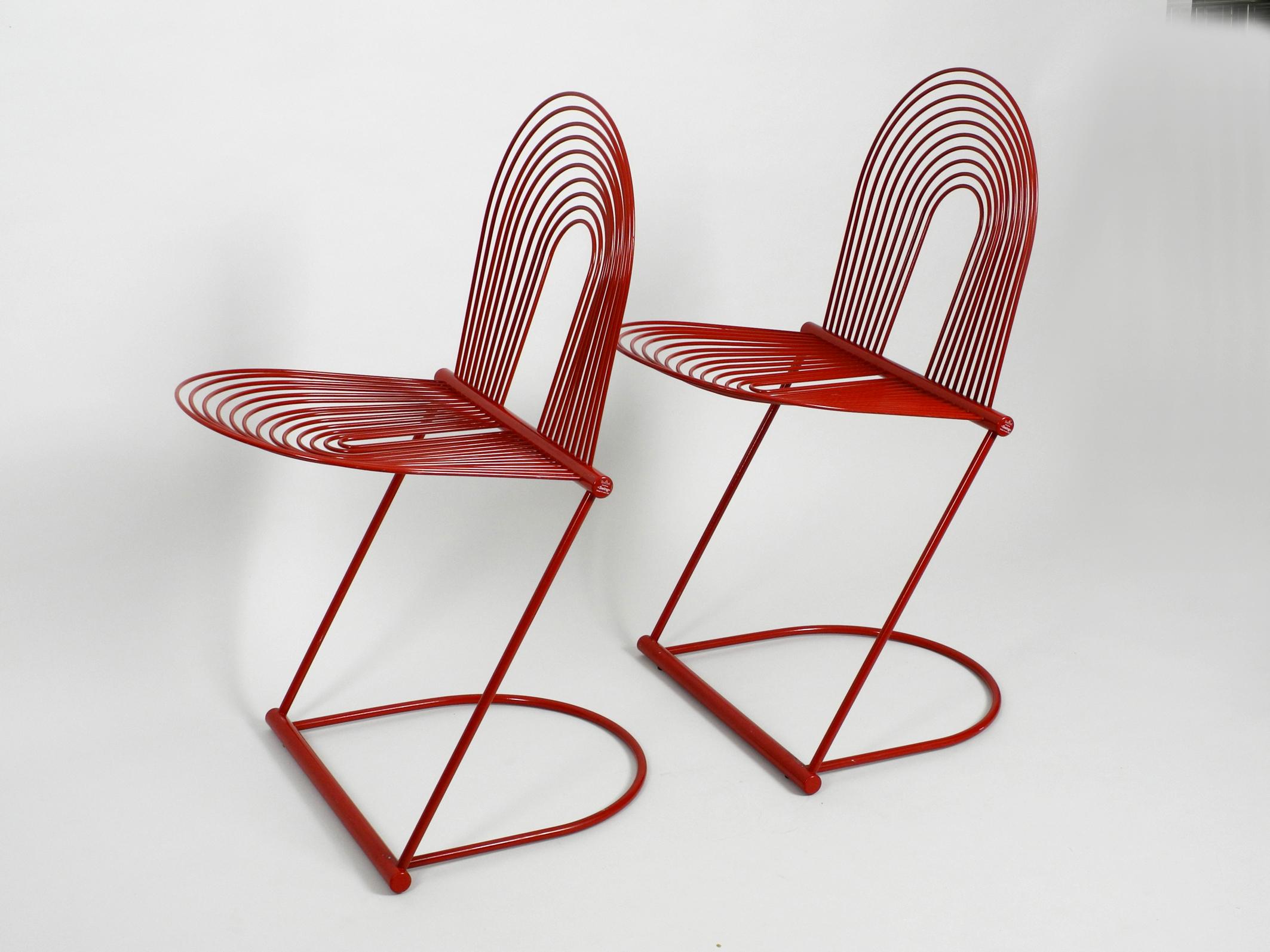 Pair of Rare Swing Chairs Jutta and Herbert Ohl for Rosenthal Studio Linie, 1982 7