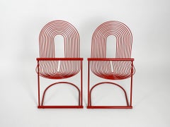 Pair of Rare Swing Chairs Jutta and Herbert Ohl for Rosenthal Studio Linie, 1982