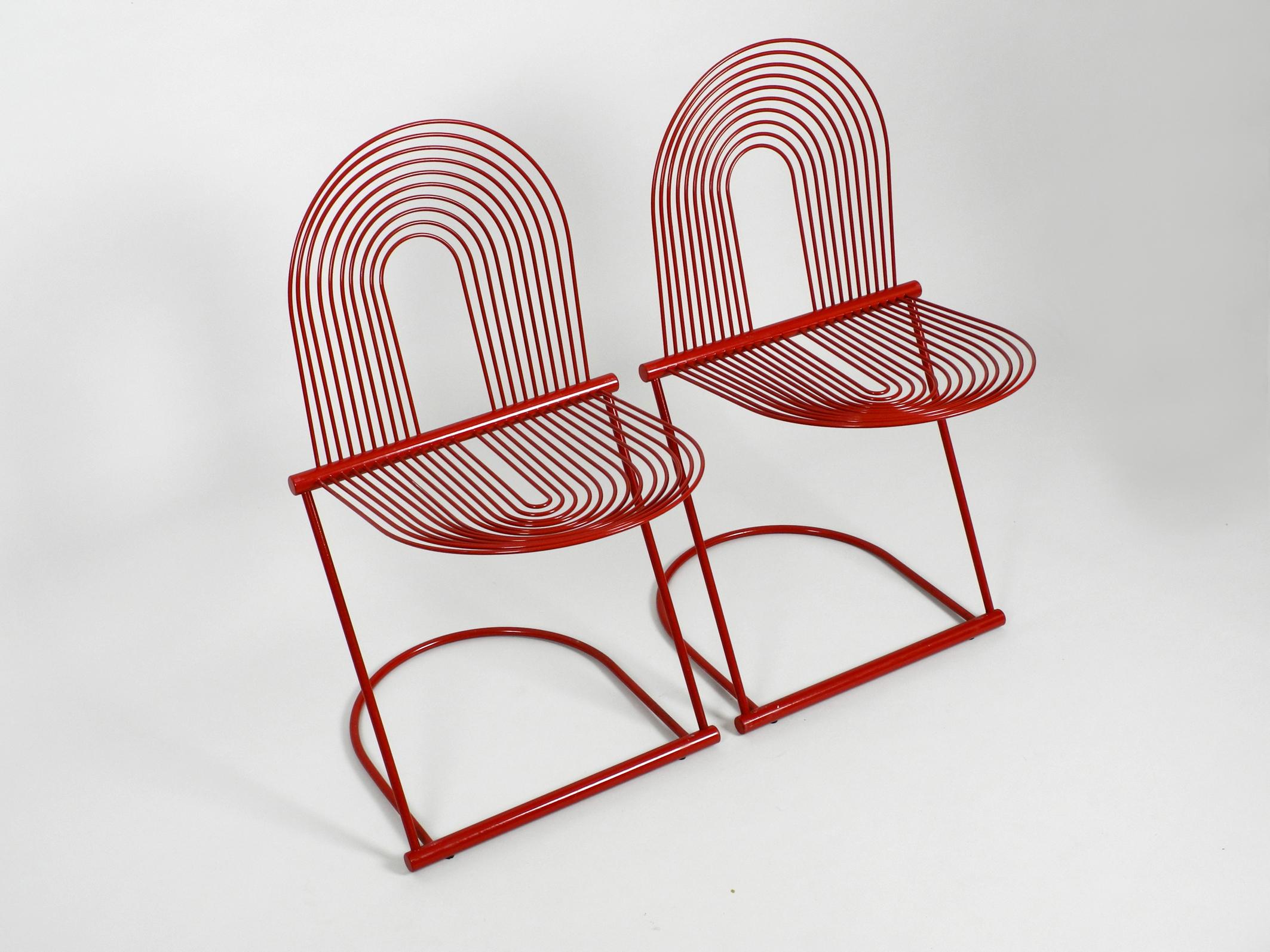 German Pair of Rare Swing Chairs Jutta and Herbert Ohl for Rosenthal Studio Linie, 1982