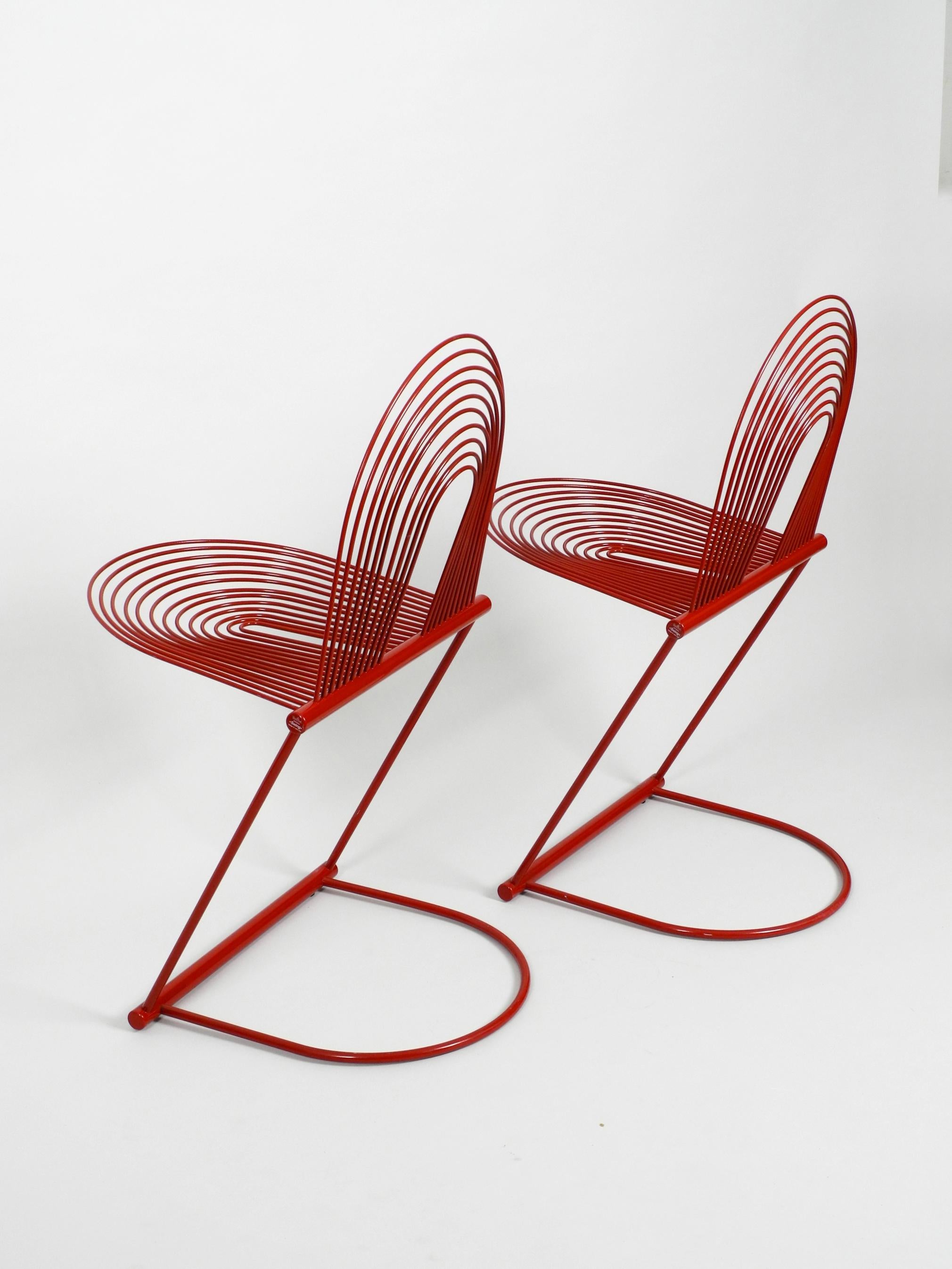 Pair of Rare Swing Chairs Jutta and Herbert Ohl for Rosenthal Studio Linie, 1982 In Good Condition In München, DE