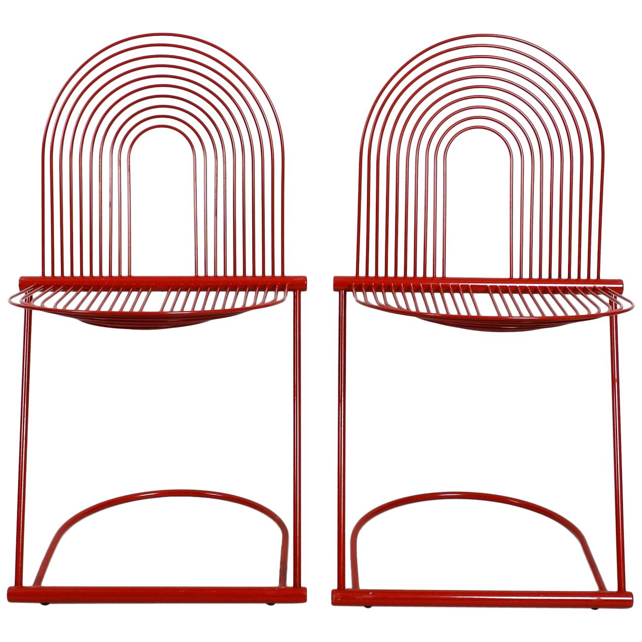 Pair of Rare Swing Chairs Jutta and Herbert Ohl for Rosenthal Studio Linie, 1982