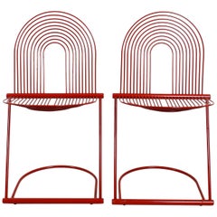 Pair of Rare Swing Chairs Jutta and Herbert Ohl for Rosenthal Studio Linie, 1982