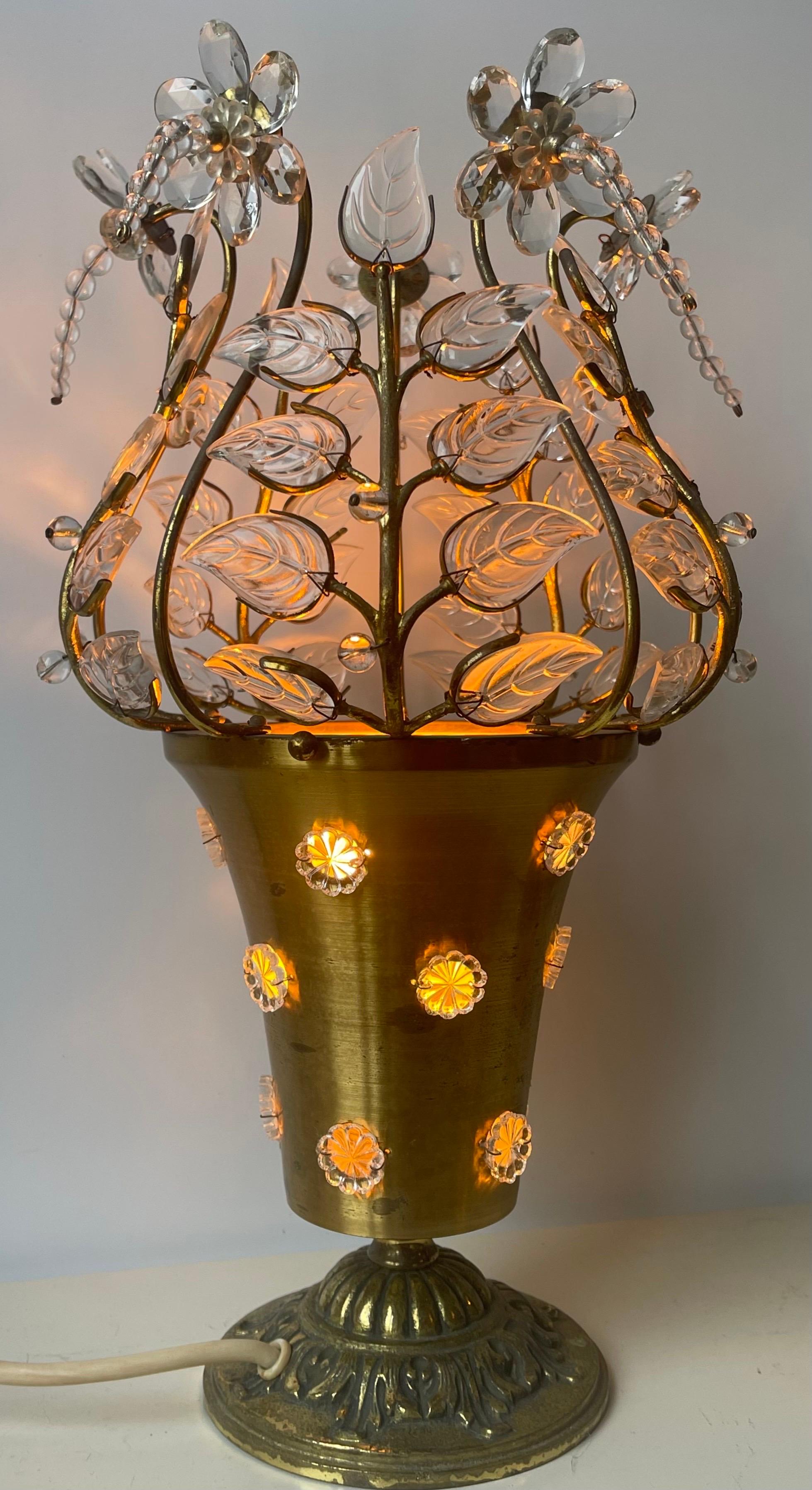 Paar seltene Tischlampen im Stil von Maison Baguès, Frankreich, 1950er Jahre (Moderne der Mitte des Jahrhunderts) im Angebot