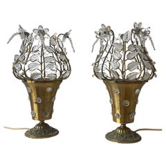 Used Pair of Rare Table Lamps in the Style of Maison Baguès, France, 1950s