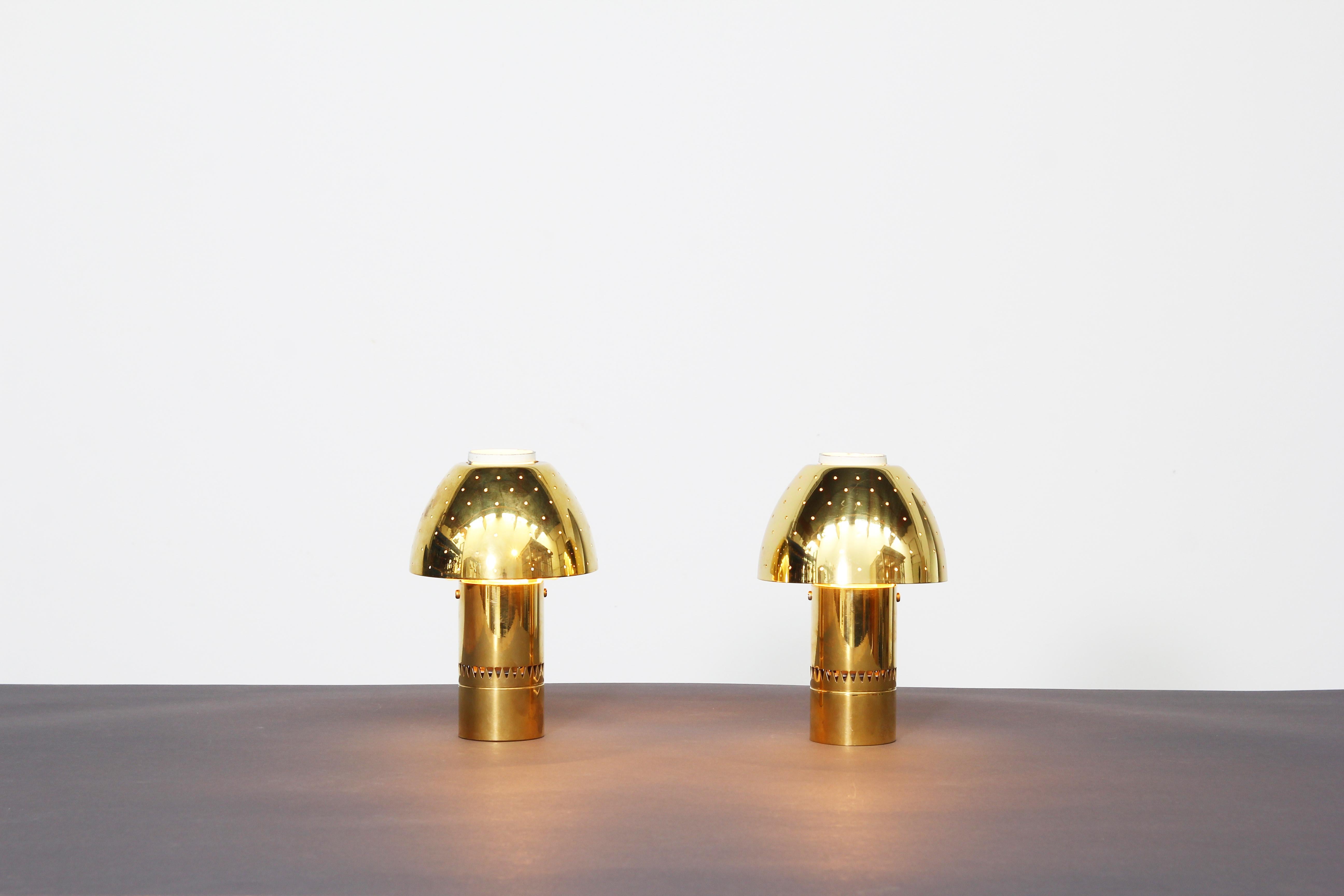Pair of Rare Table Lamps Lights by Hans-Agne Jakobsson for AB Markaryd, Sweden 2