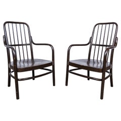 Pair of Rare Thonet A 63/F Armchairs by Adolf Gustav Schneck
