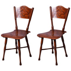Antique Pair of Rare Thonet Chairs Model 110
