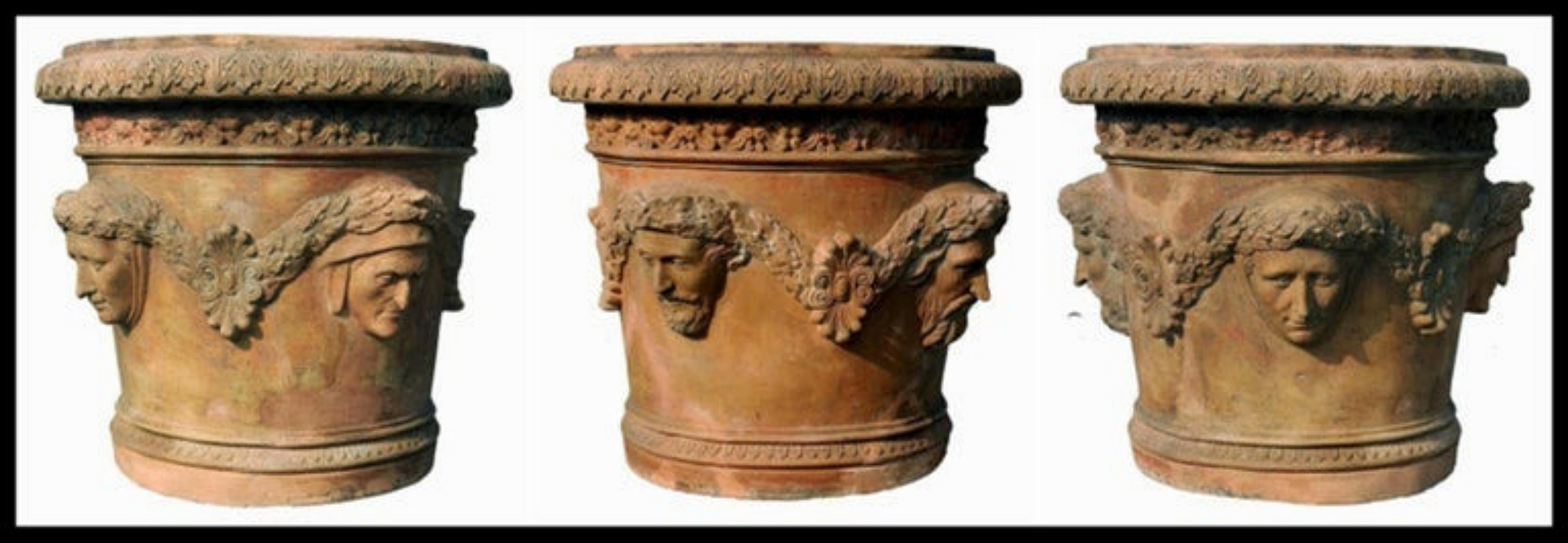 Hand-Crafted Pair of Rare Tuscan Vase 