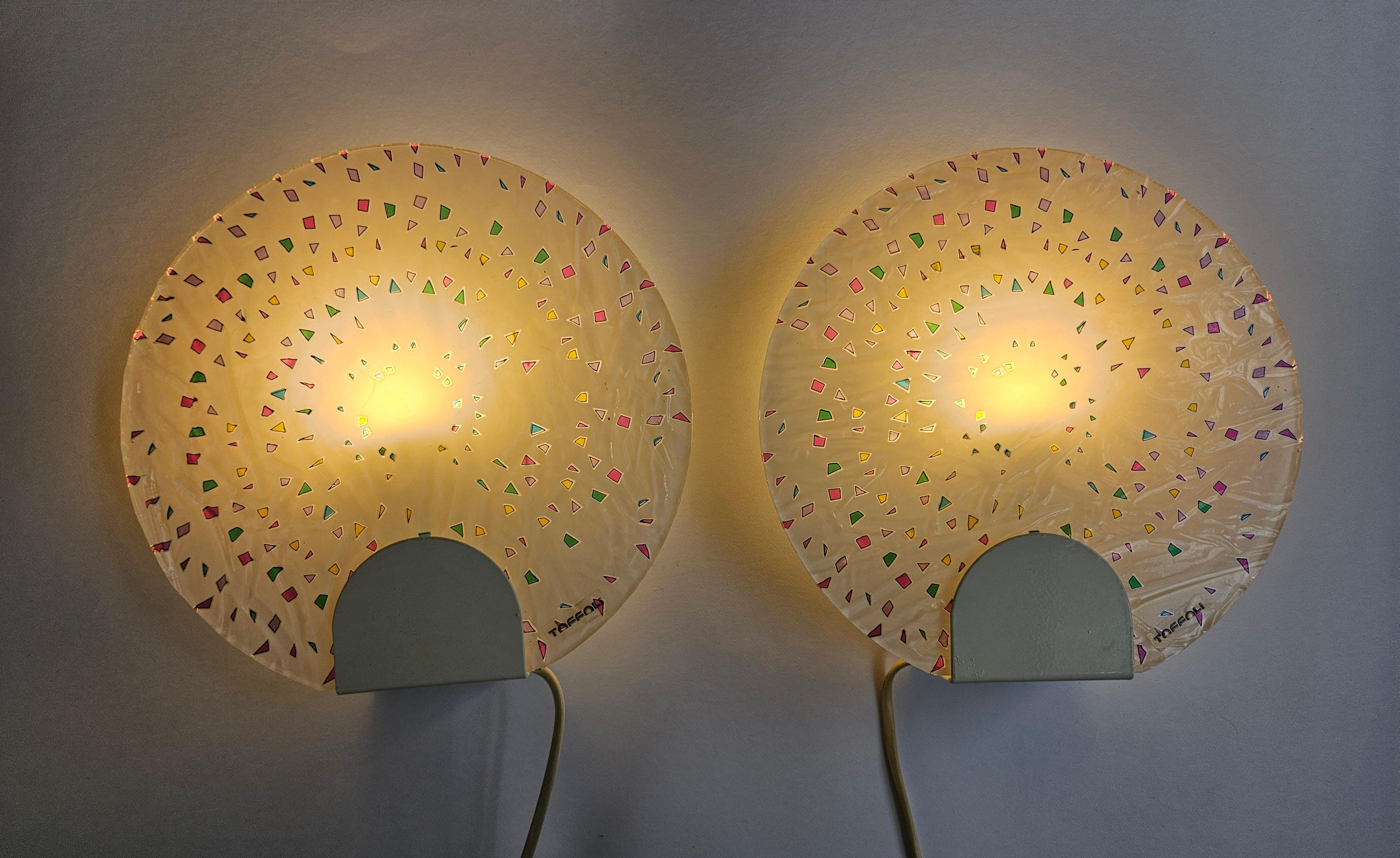 Paar seltene Wand- oder Tischlampen Toffoli, Italien, 1970er Jahre im Angebot 3