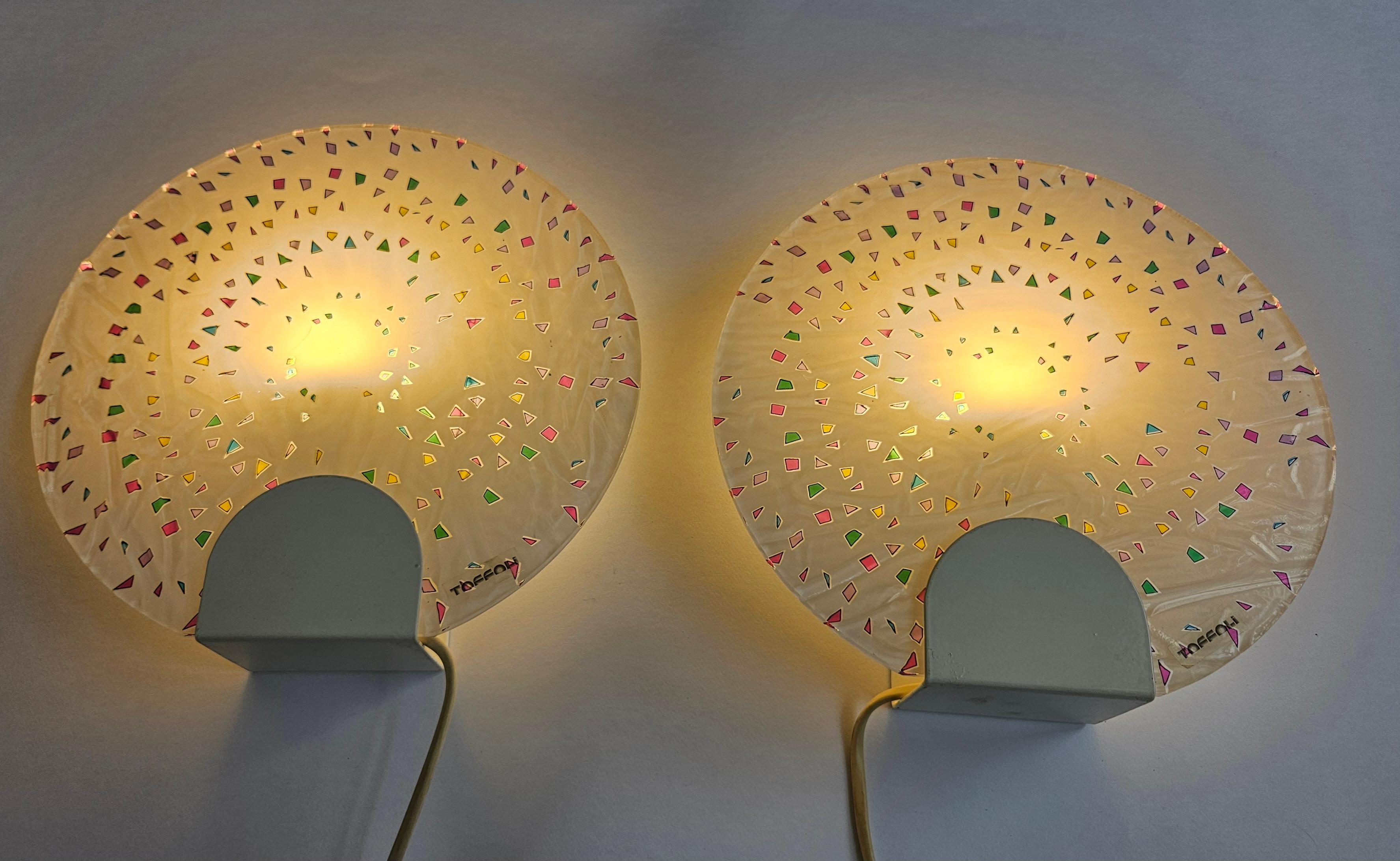 Paar seltene Wand- oder Tischlampen Toffoli, Italien, 1970er Jahre im Angebot 4