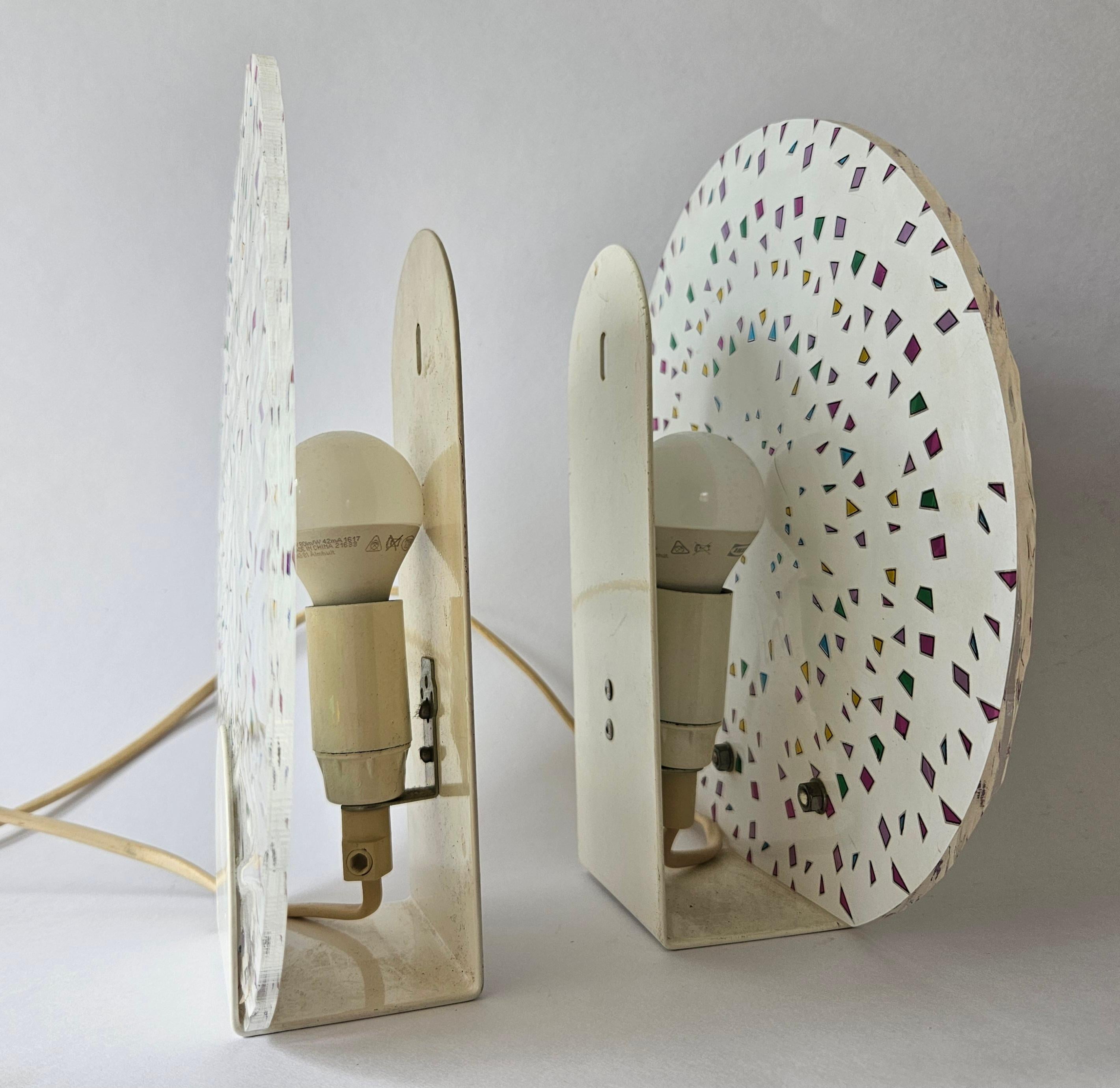 Paar seltene Wand- oder Tischlampen Toffoli, Italien, 1970er Jahre (Italienisch) im Angebot