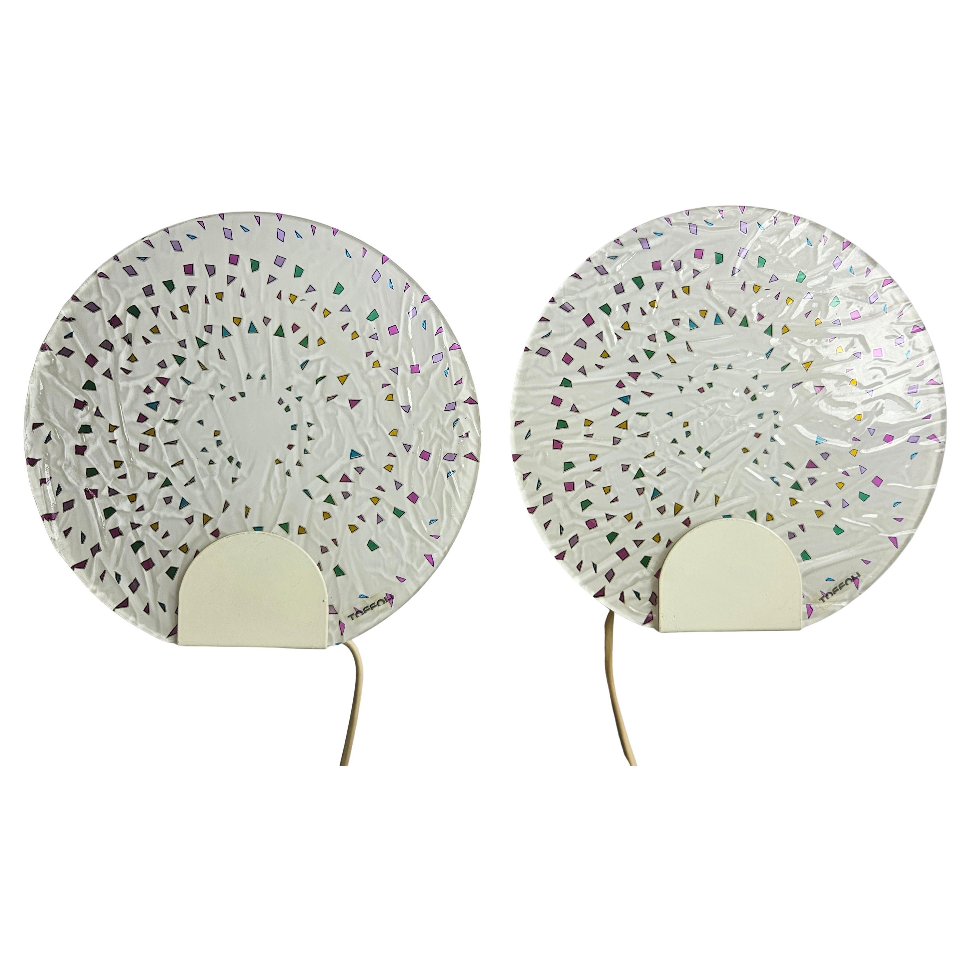 Paar seltene Wand- oder Tischlampen Toffoli, Italien, 1970er Jahre im Angebot