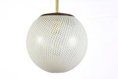 Paar seltene Venini Reticello Anhänger von Carlo Scarpa, 1940