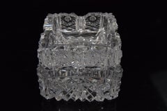 Pair of Rare Vintage Ashtrays, Cut Crystal Glass, Bohemia in the, 1960s