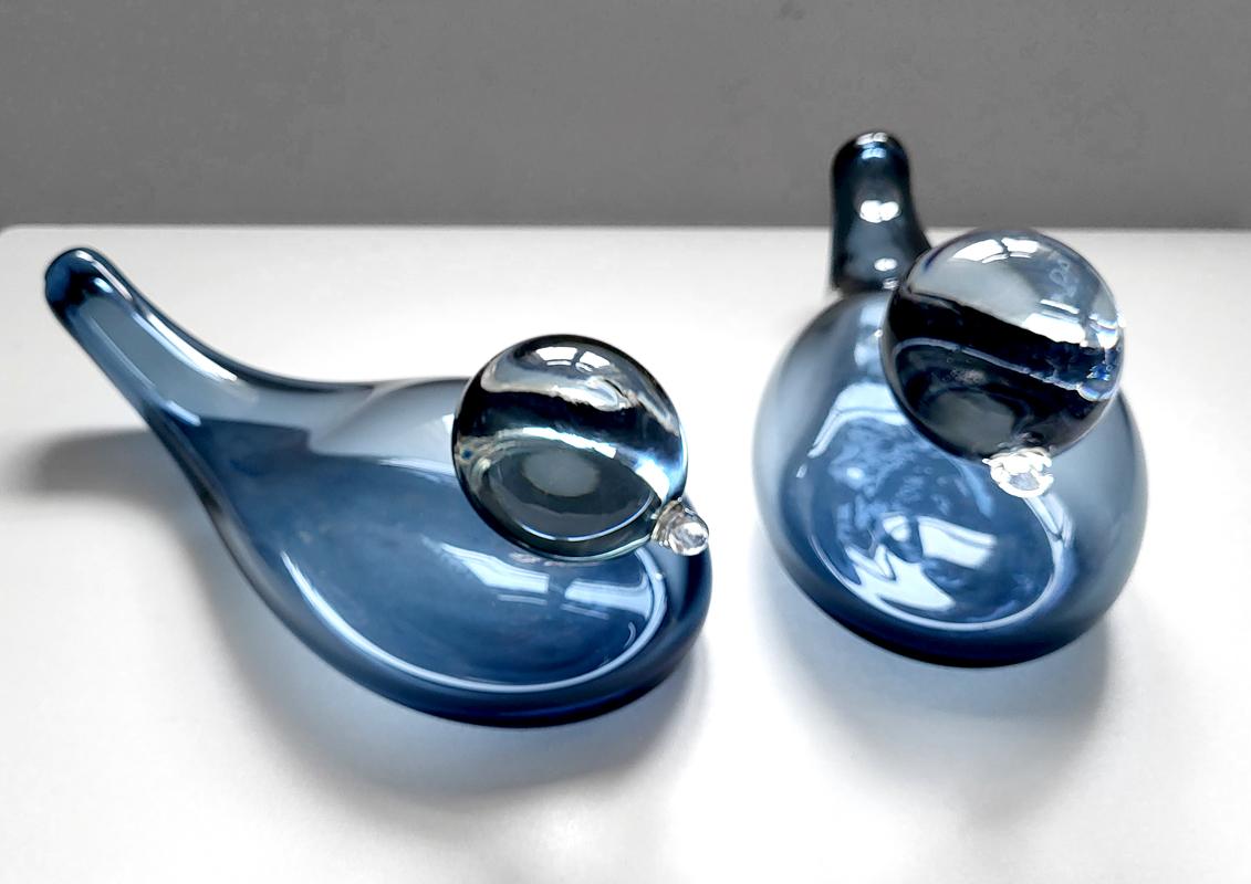 Beautiful pair of decorative blown glass sculptures.
Italy, 1960s.