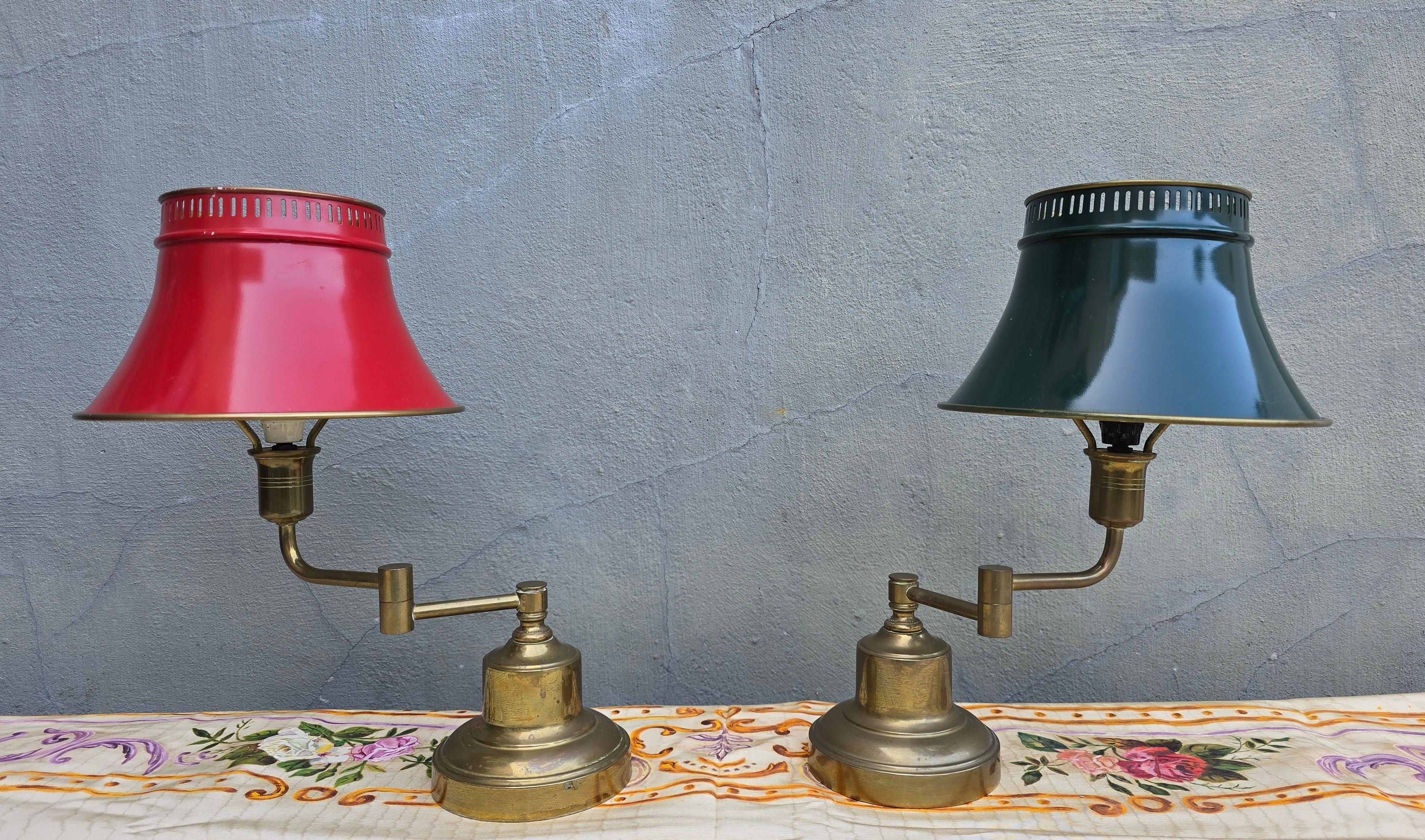 Paire de lampes de table bouillotte vintage rares Bon état - En vente à Antwerp, BE