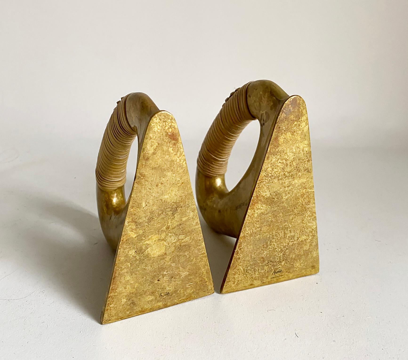 Pair of Rare Vintage Carl Auböck Bookends, Austria, 1950s For Sale 4