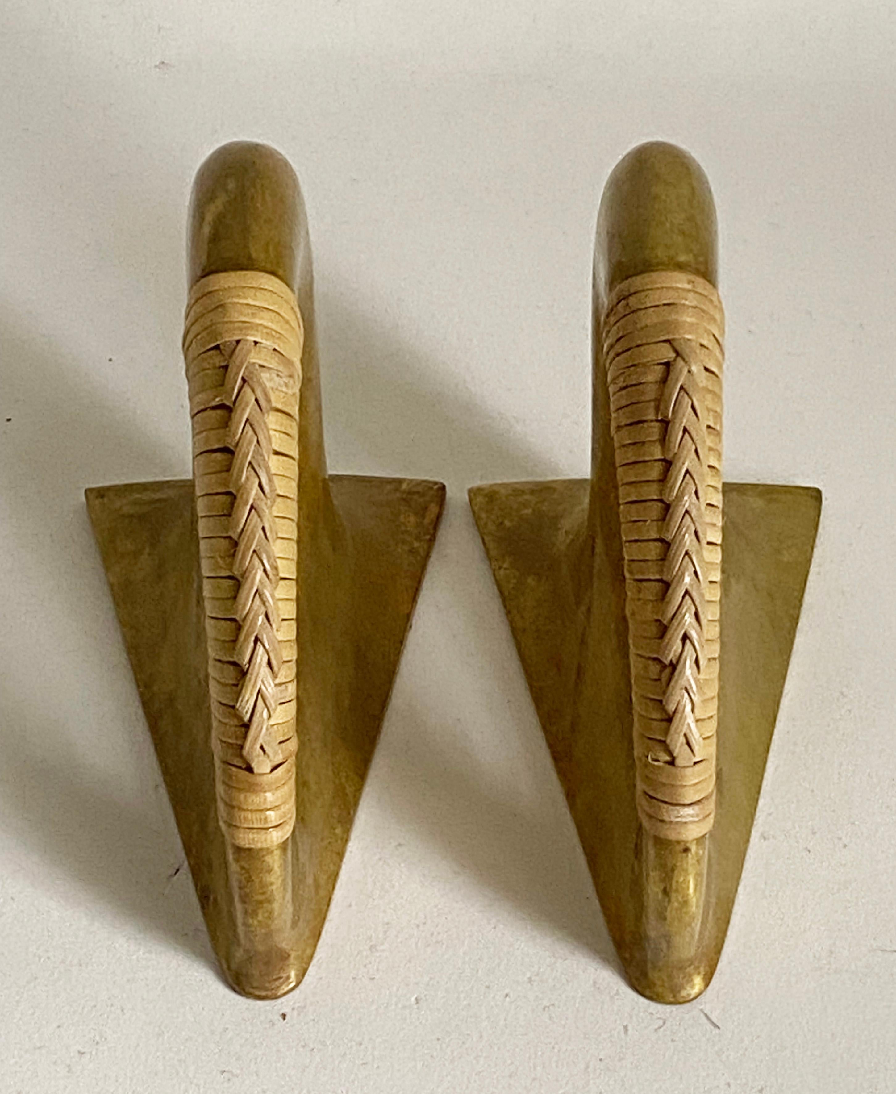 Pair of Rare Vintage Carl Auböck Bookends, Austria, 1950s In Good Condition For Sale In Minneapolis, MN