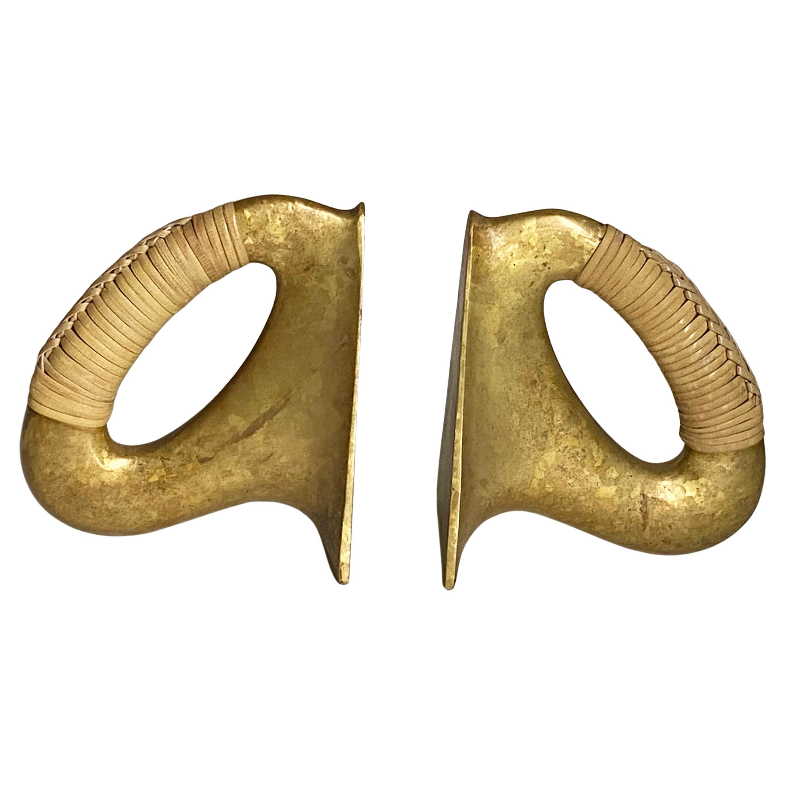 Pair of Rare Vintage Carl Auböck Bookends, Austria, 1950s For Sale