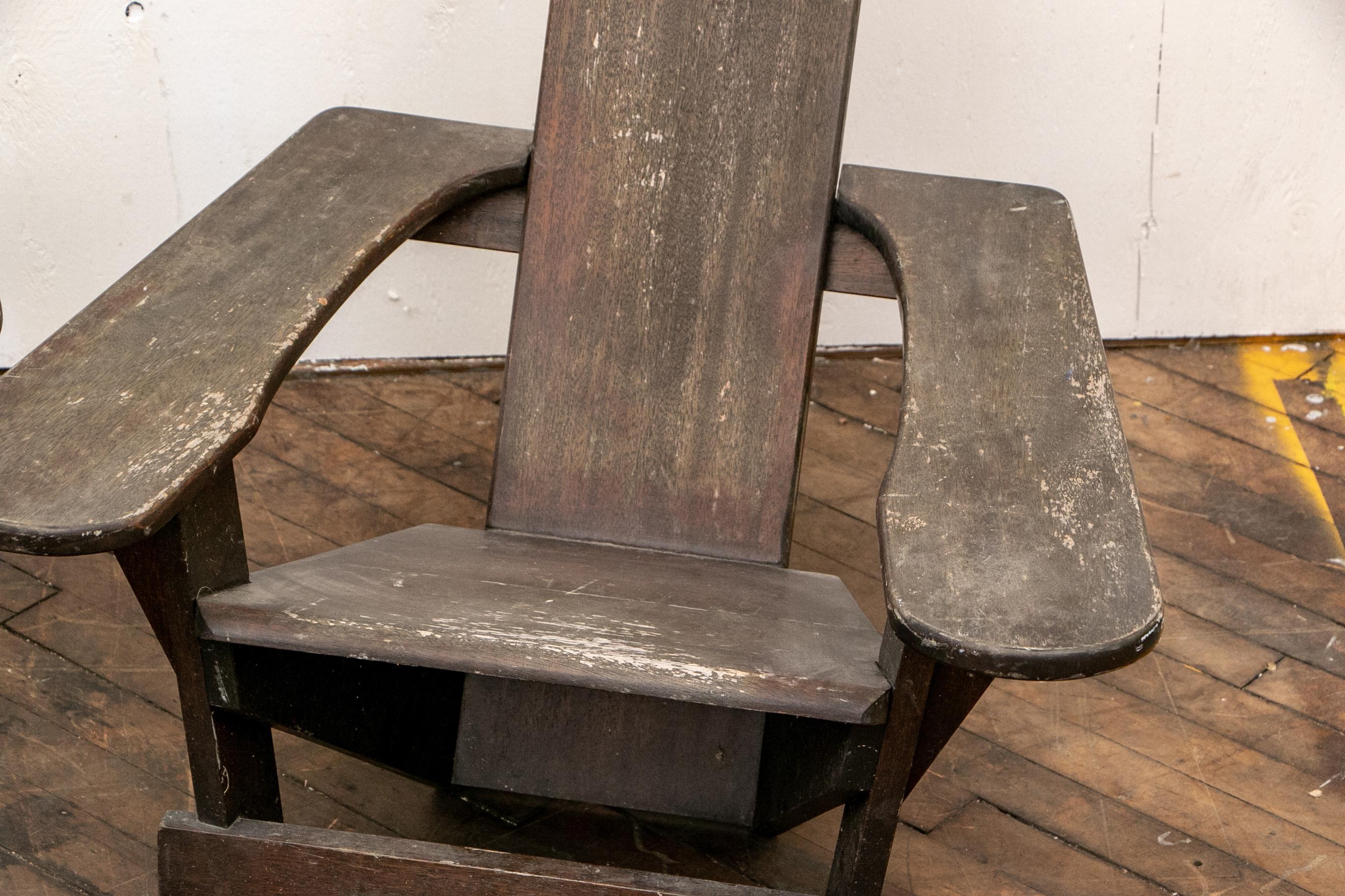 Paar seltene Harry Bunnell „Westport“ Adirondack-Stühle für Kinder 9