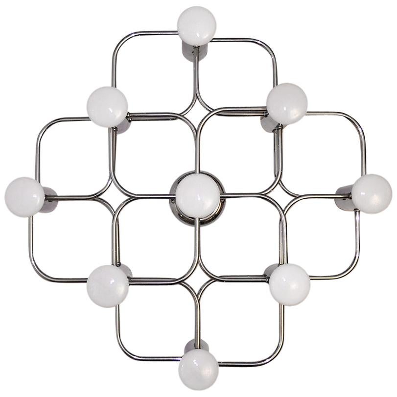 Coppia di rari lampadari scultorei d'epoca da soffitto o da parete con montaggio ad incasso in vendita 6