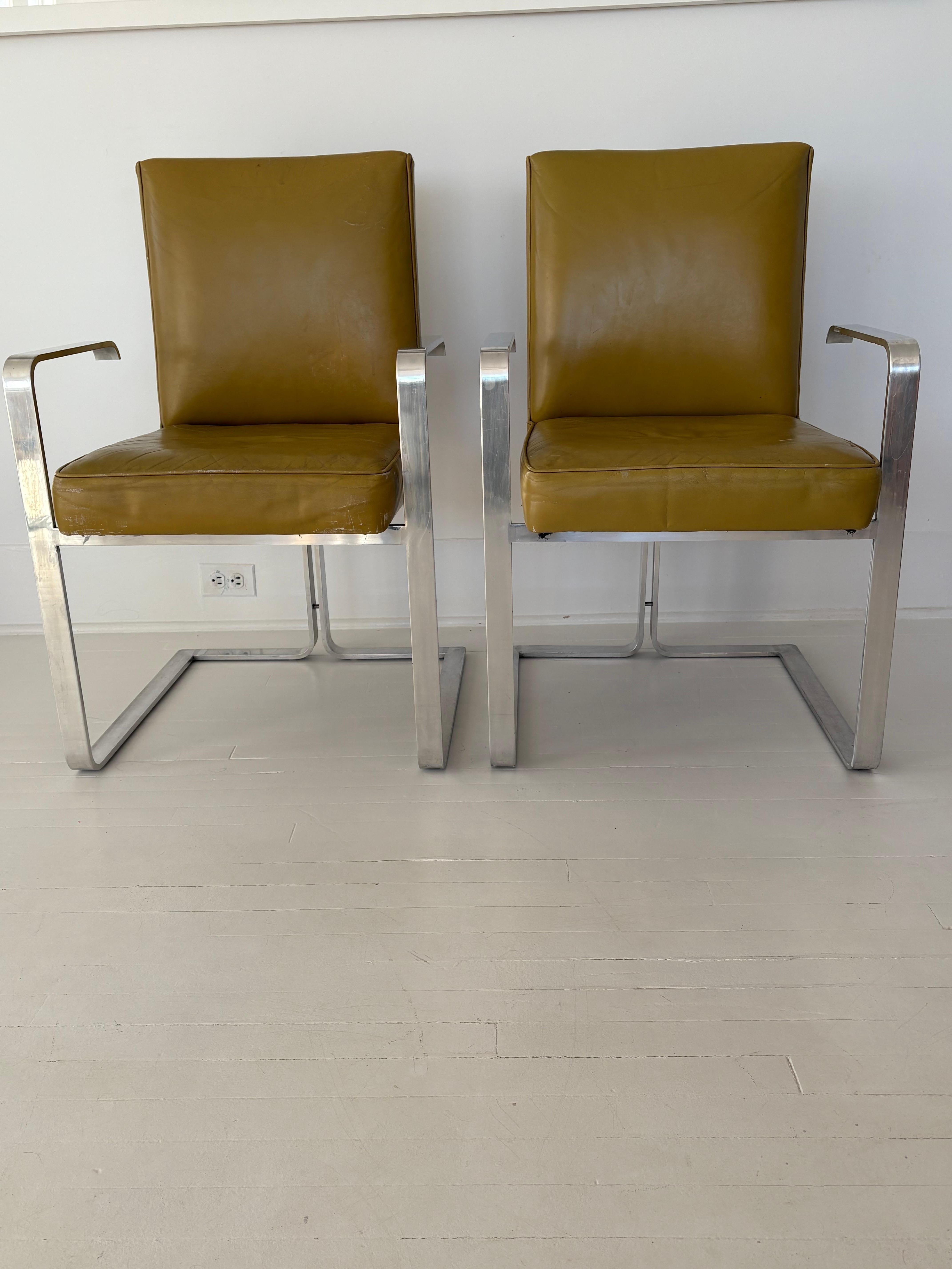 Pair of Rare Vladimir Kagan 1960s Arm Dining Chairs For Sale 3