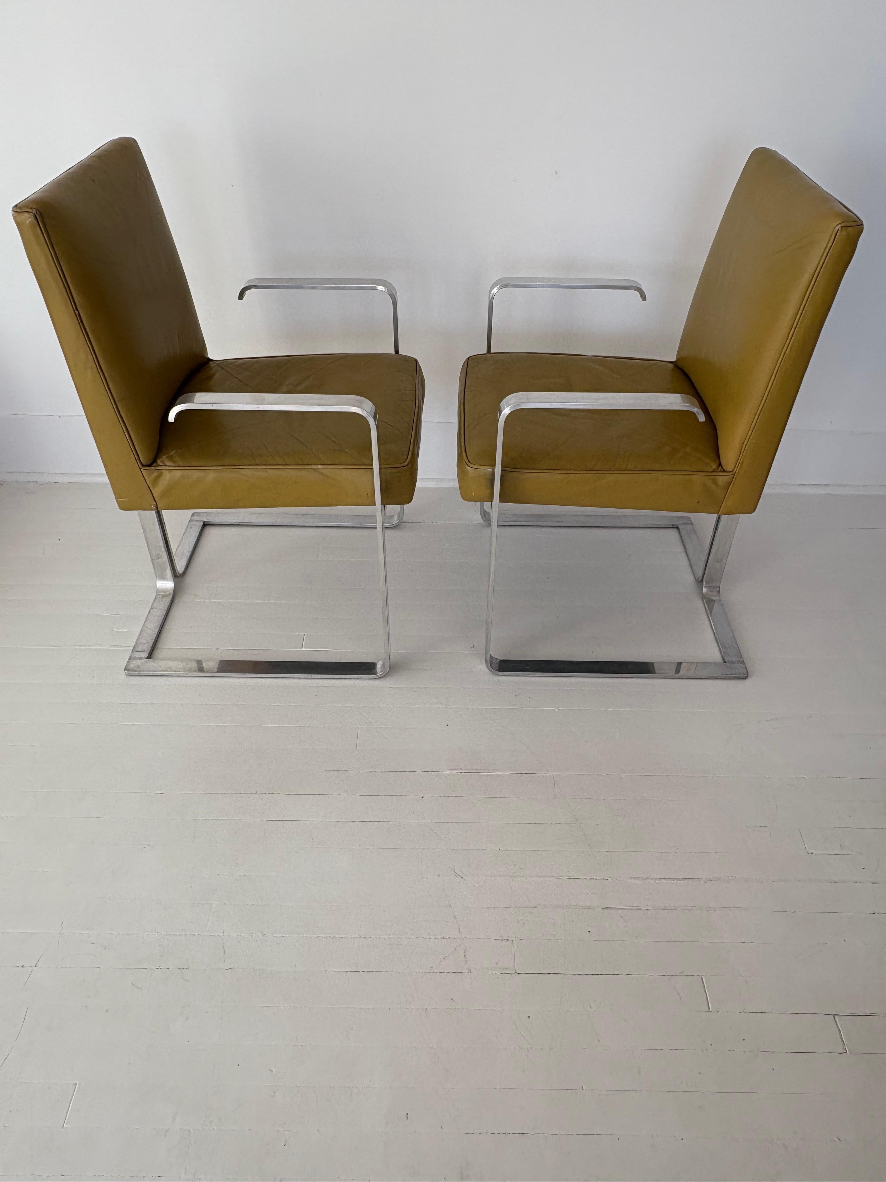 Pair of Rare Vladimir Kagan 1960s Arm Dining Chairs For Sale 5