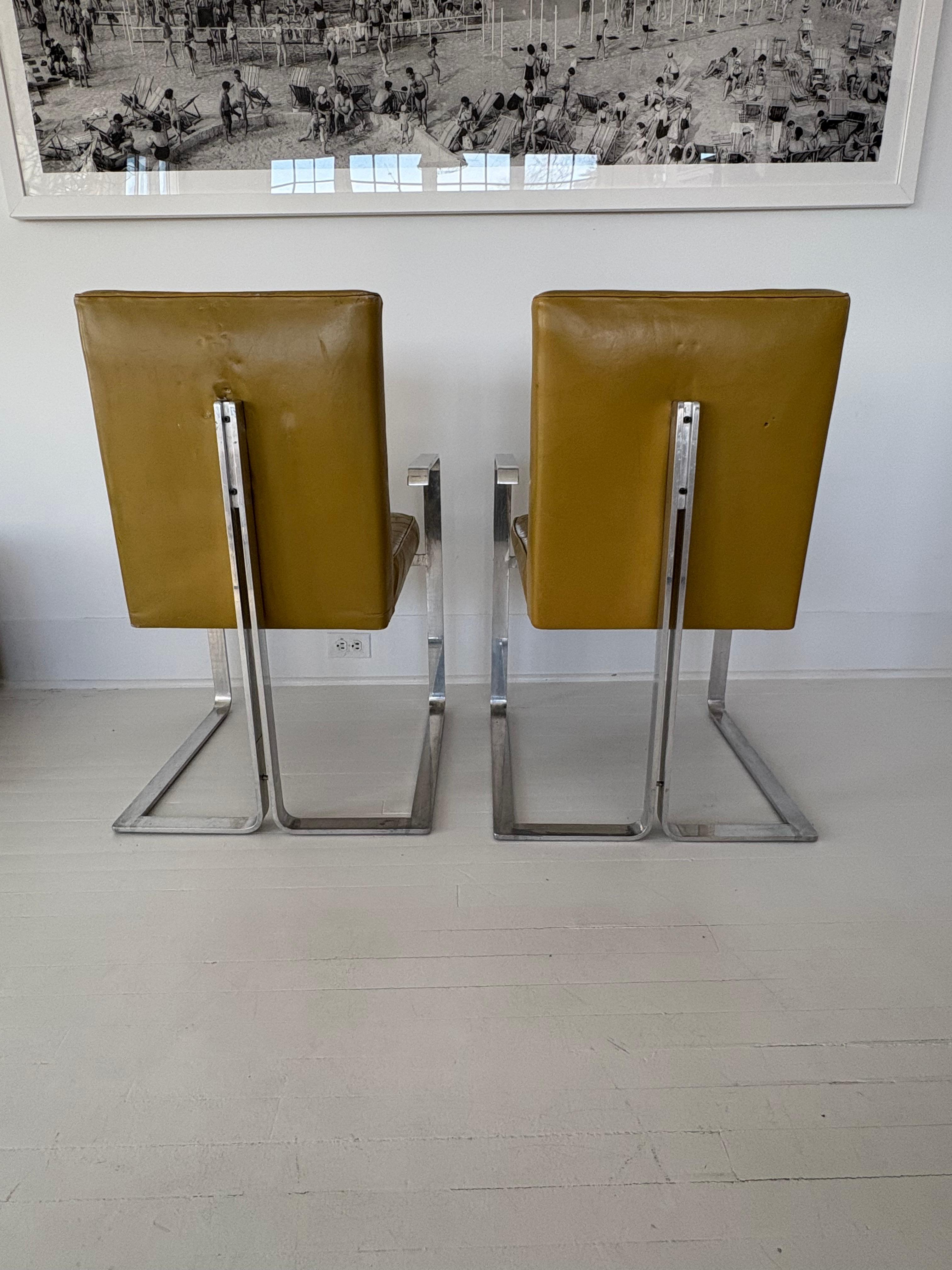 Pair of Rare Vladimir Kagan 1960s Arm Dining Chairs For Sale 8