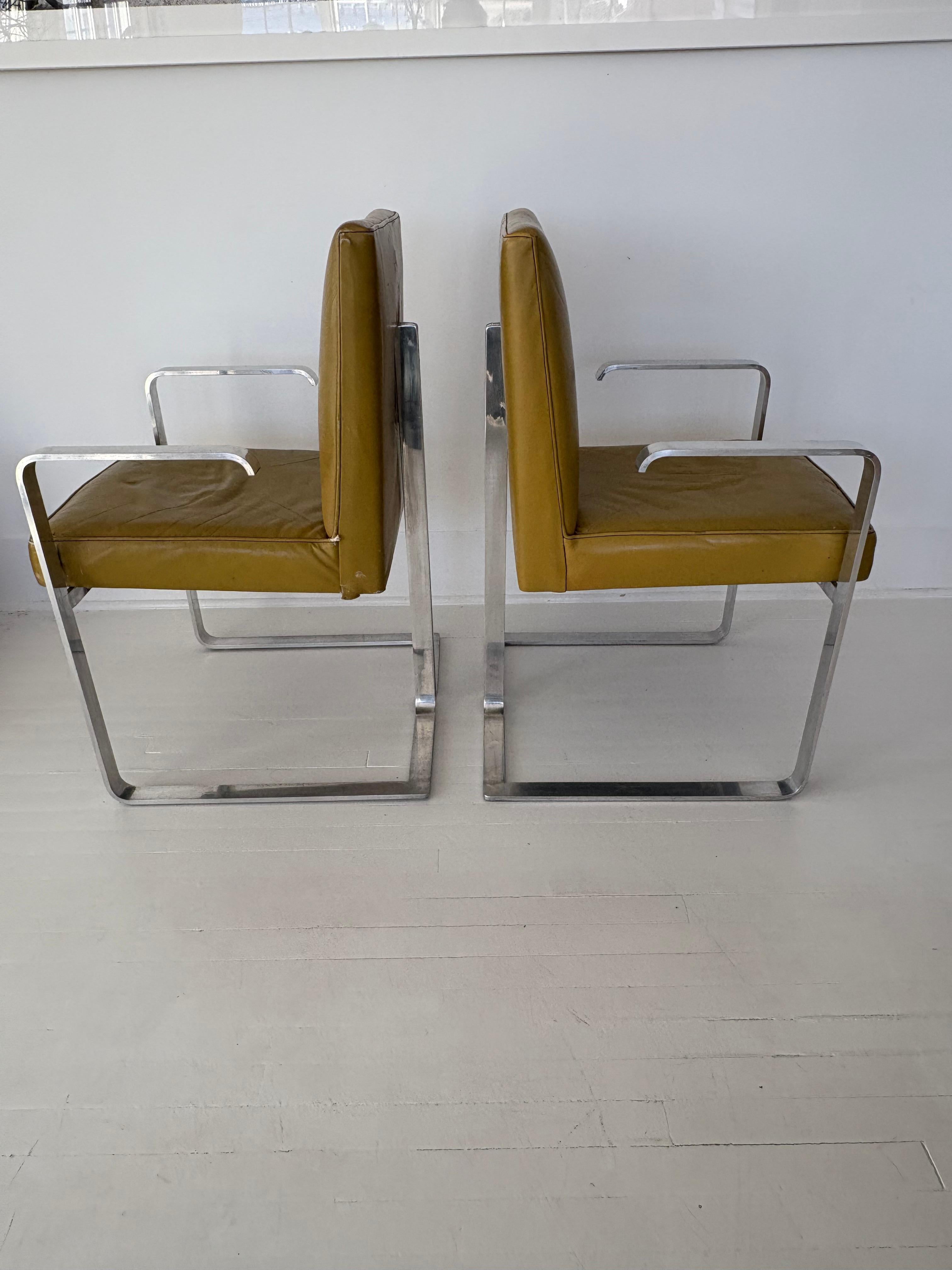 Pair of Rare Vladimir Kagan 1960s Arm Dining Chairs For Sale 10