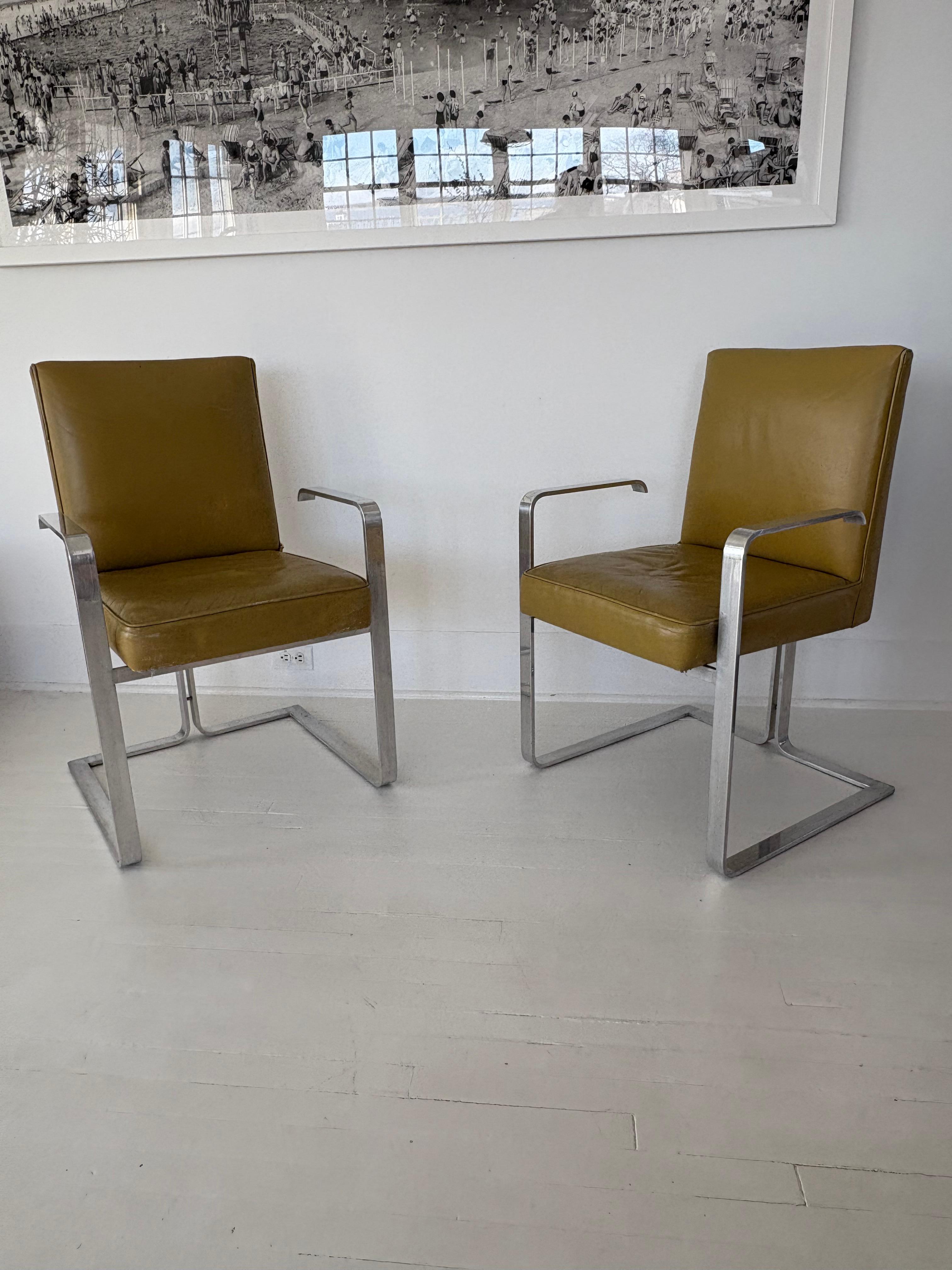 Pair of Rare Vladimir Kagan 1960s Arm Dining Chairs For Sale 11